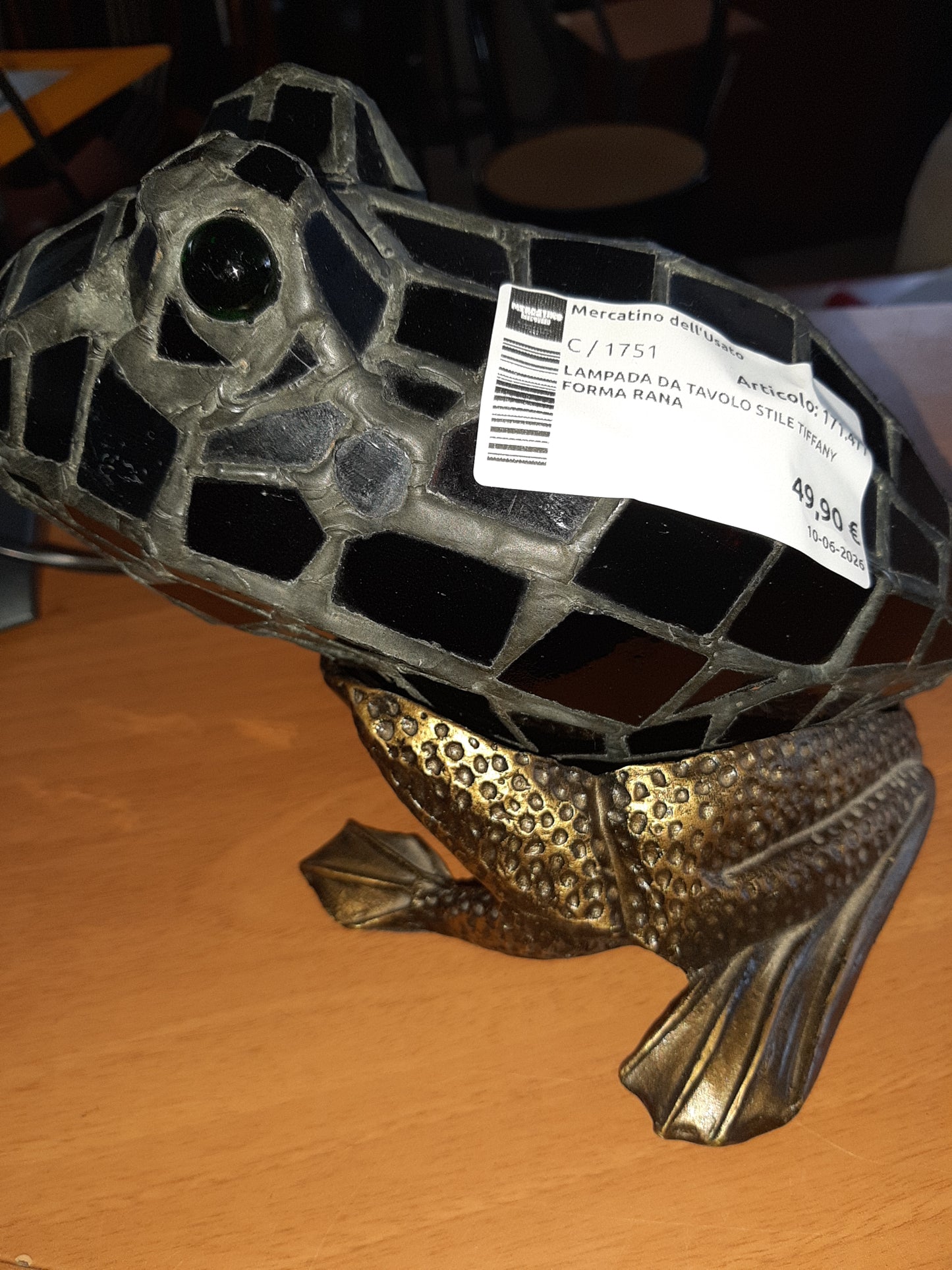 Lampada Da Tavolo Stile Tiffany Forma Rana