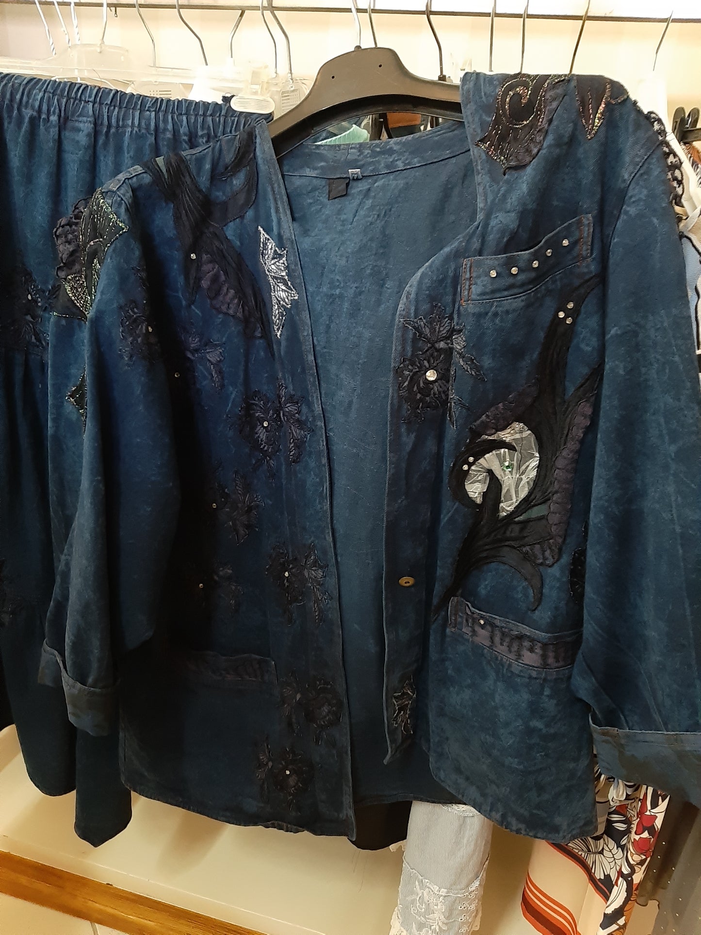 Completo Gonna E Giacca Blu Jeans