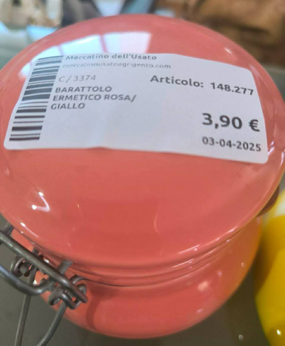 Barattolo Ermetico Rosa/giallo