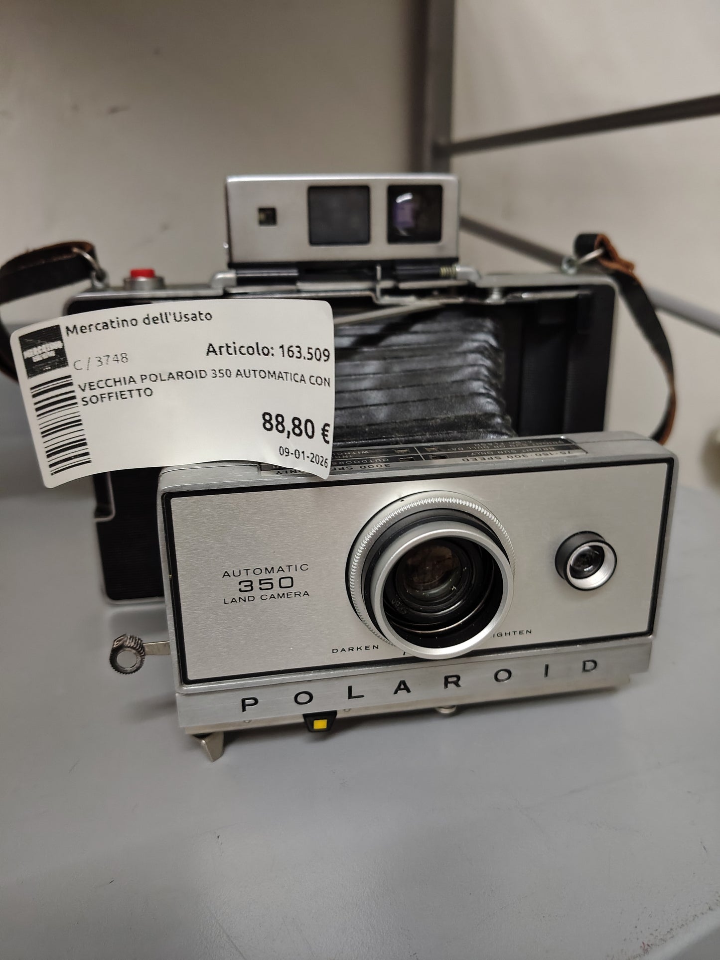 Vecchia Polaroid 350 Automatica Con Soffietto
