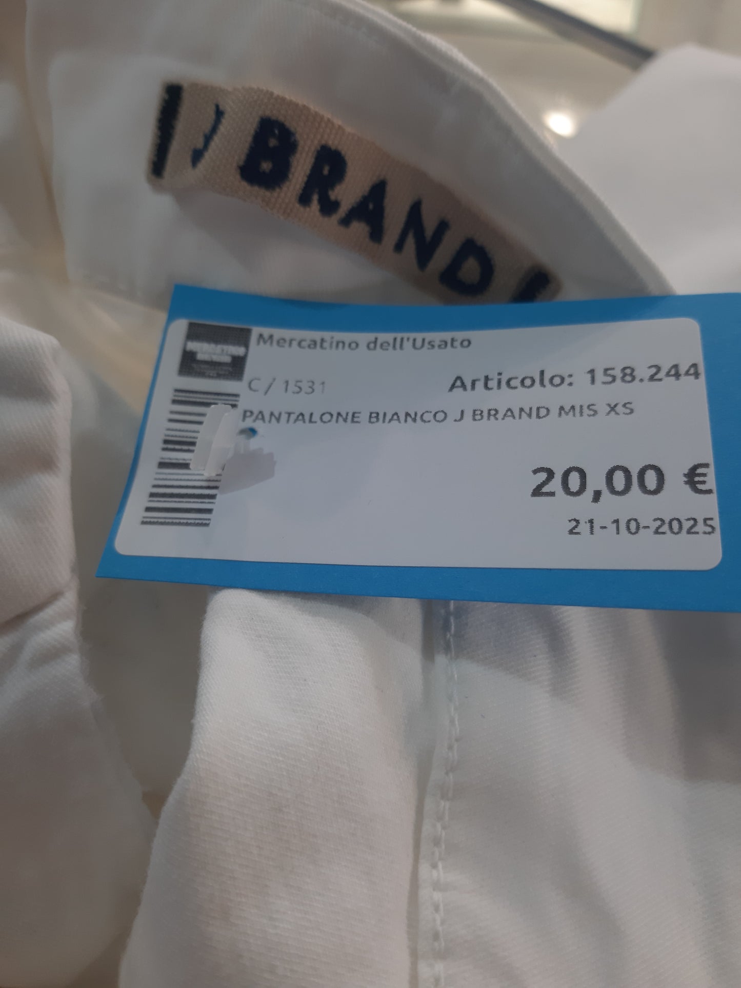 Pantalone Bianco J Brand Mis Xs