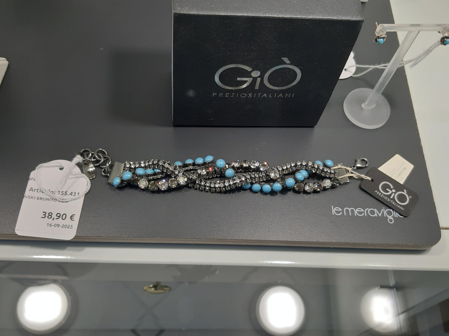 Bracciale Swarovski Brunito Con Turchesi
