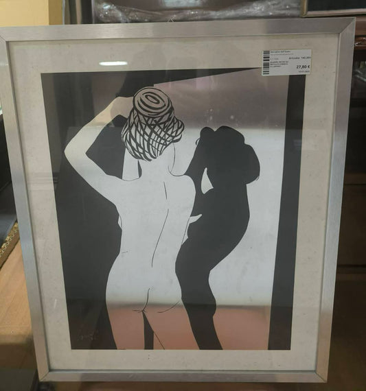 Quadro Inciso Su Metallo Cornice Alluminio