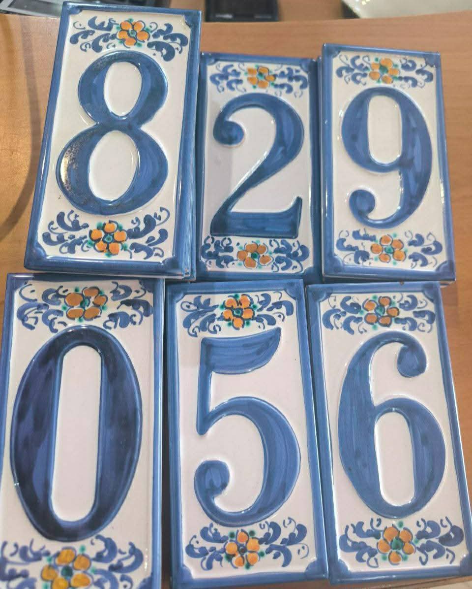 Numero Civico In Ceramica Decorata