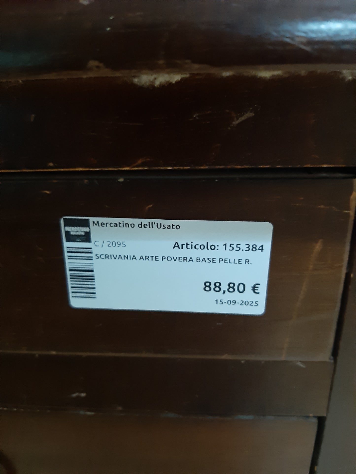 Scrivania Arte Povera Base Pelle R.