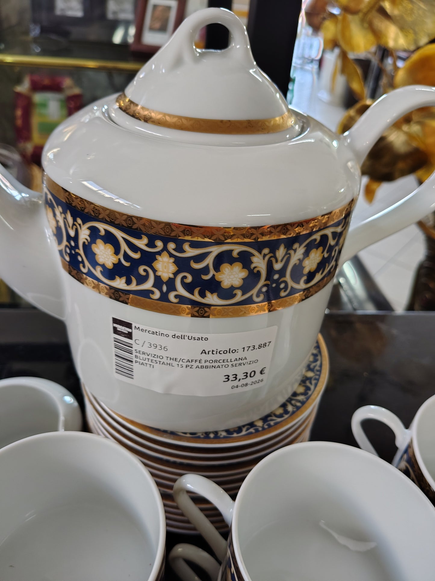 Servizio The/caffè Porcellana Blutestahl 15 Pz Abbinato Servizio Piatti