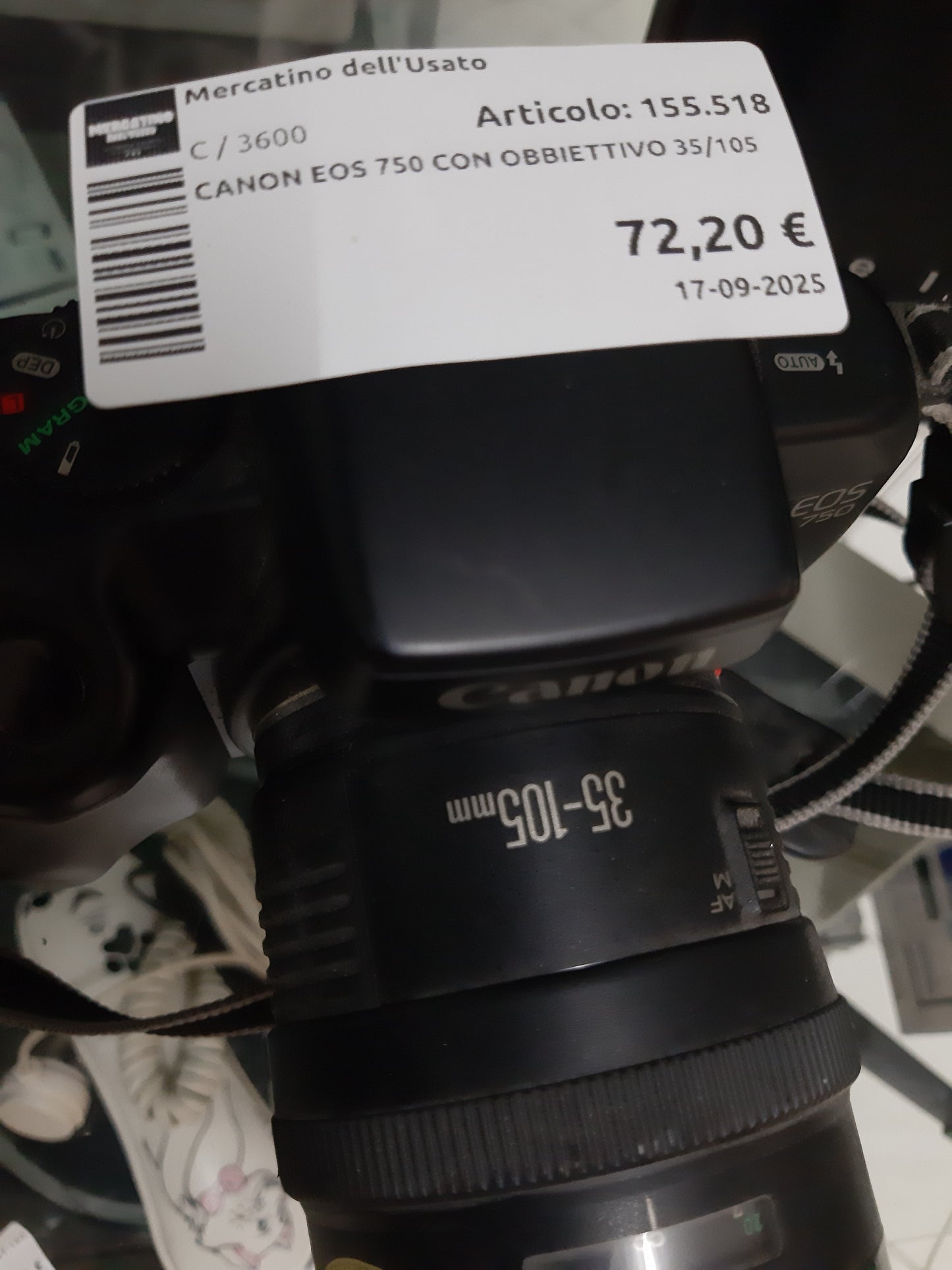 Canon Eos 750 Con Obbiettivo 35/105
