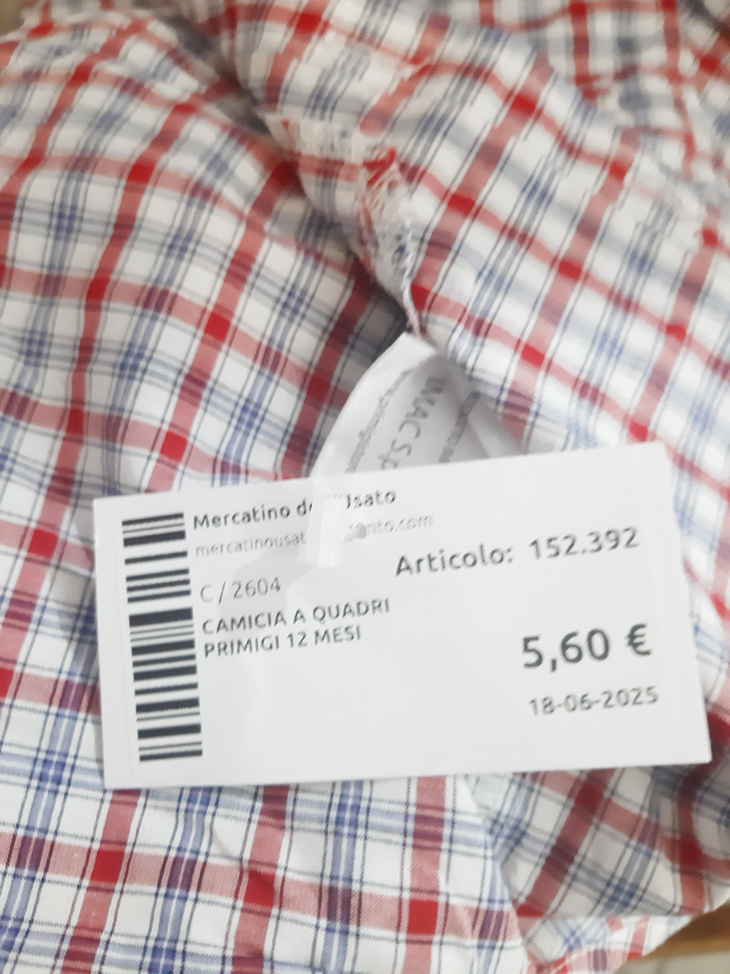 Camicia A Quadri Primigi 12 Mesi