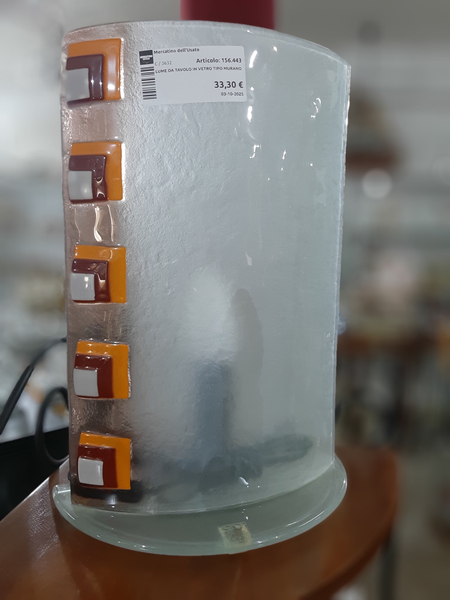 Lume Da Tavolo In Vetro Tipo Murano