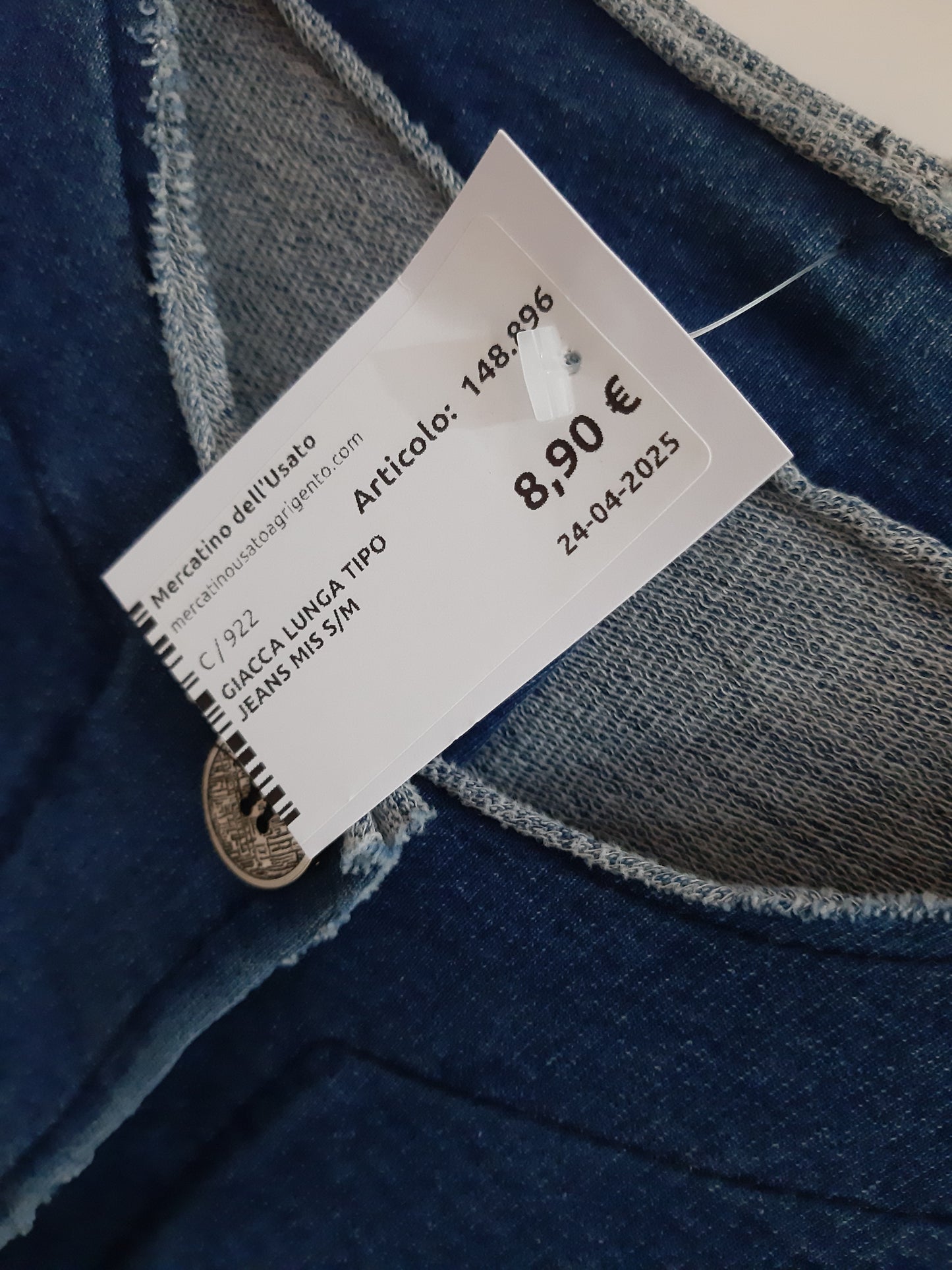 Giacca Lunga Tipo Jeans Mis S/m