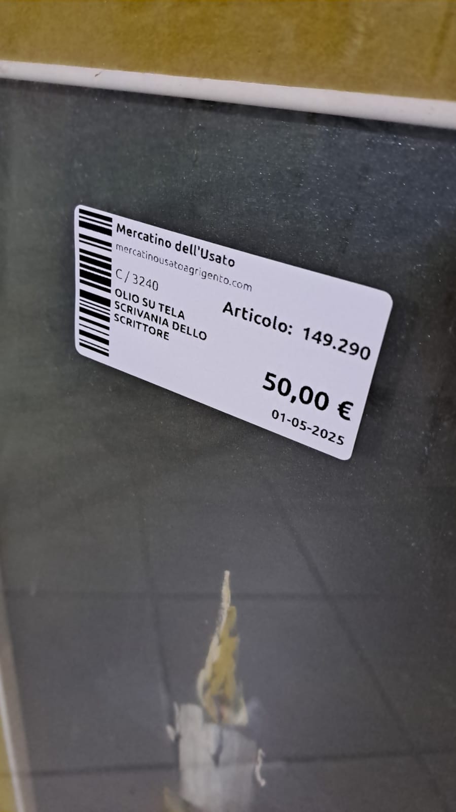 Olio Su Tela Scrivania Dello Scrittore