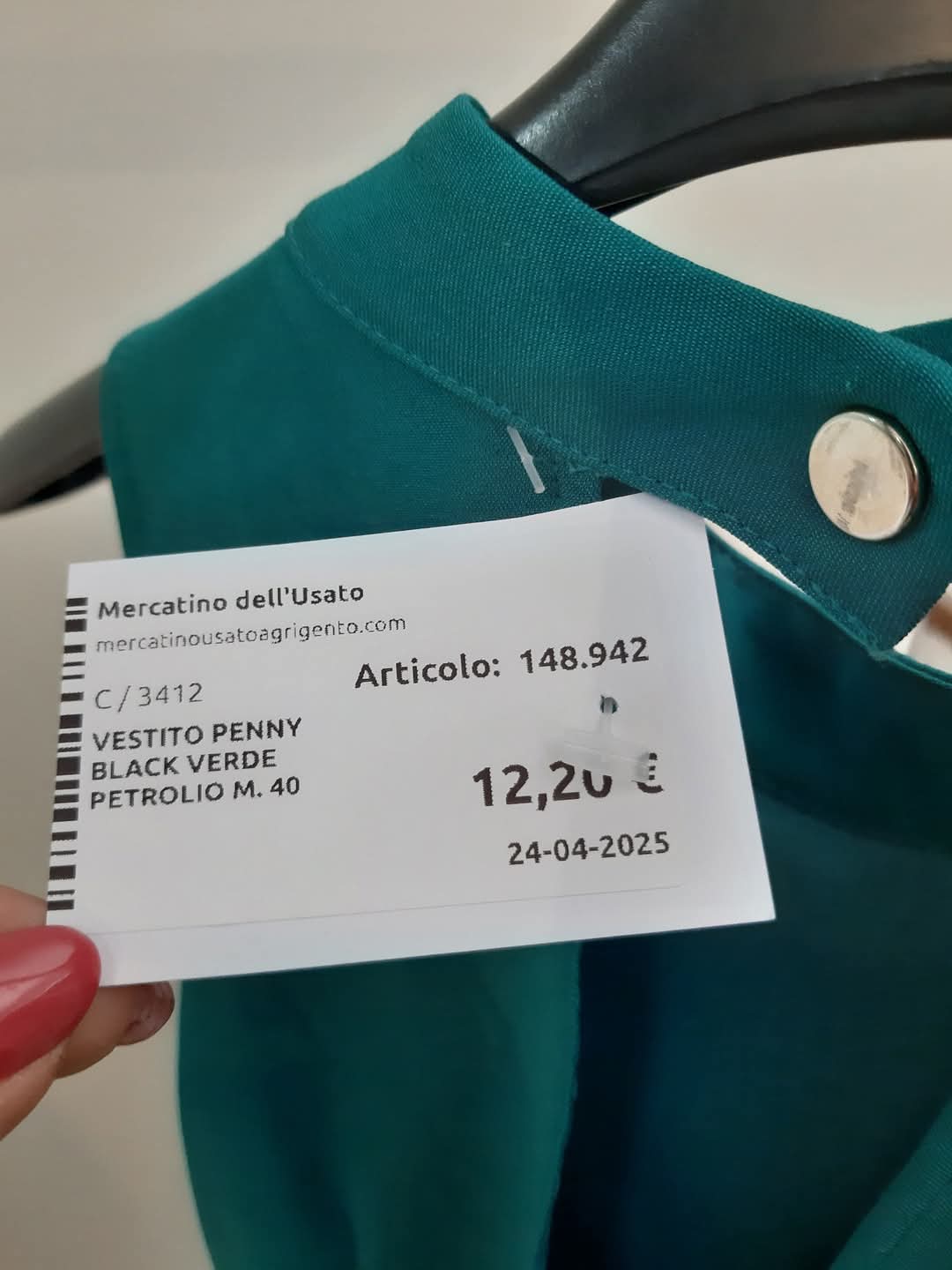 Vestito Penny Black Verde Petrolio M. 40