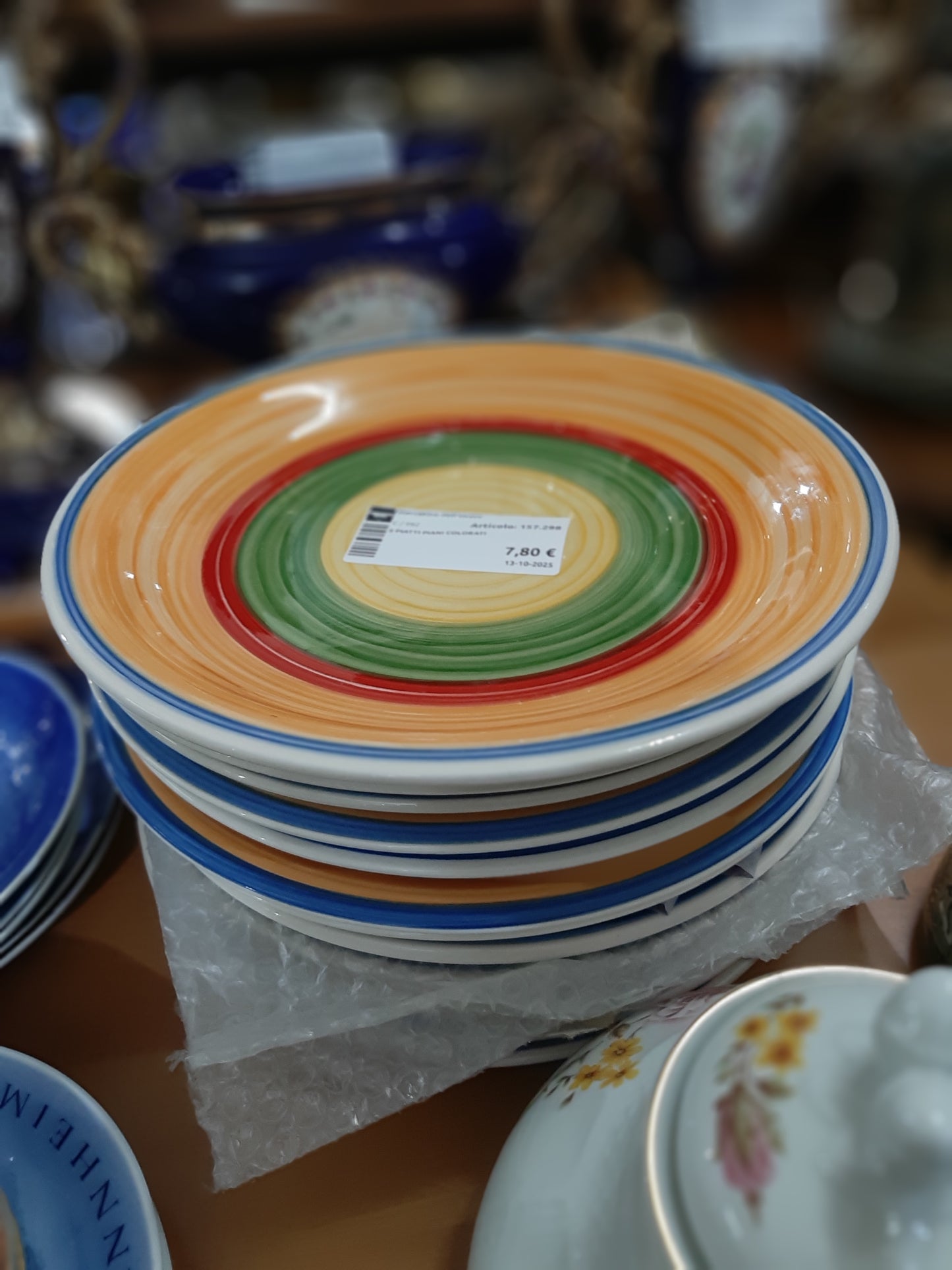 6 Piatti Piani Colorati