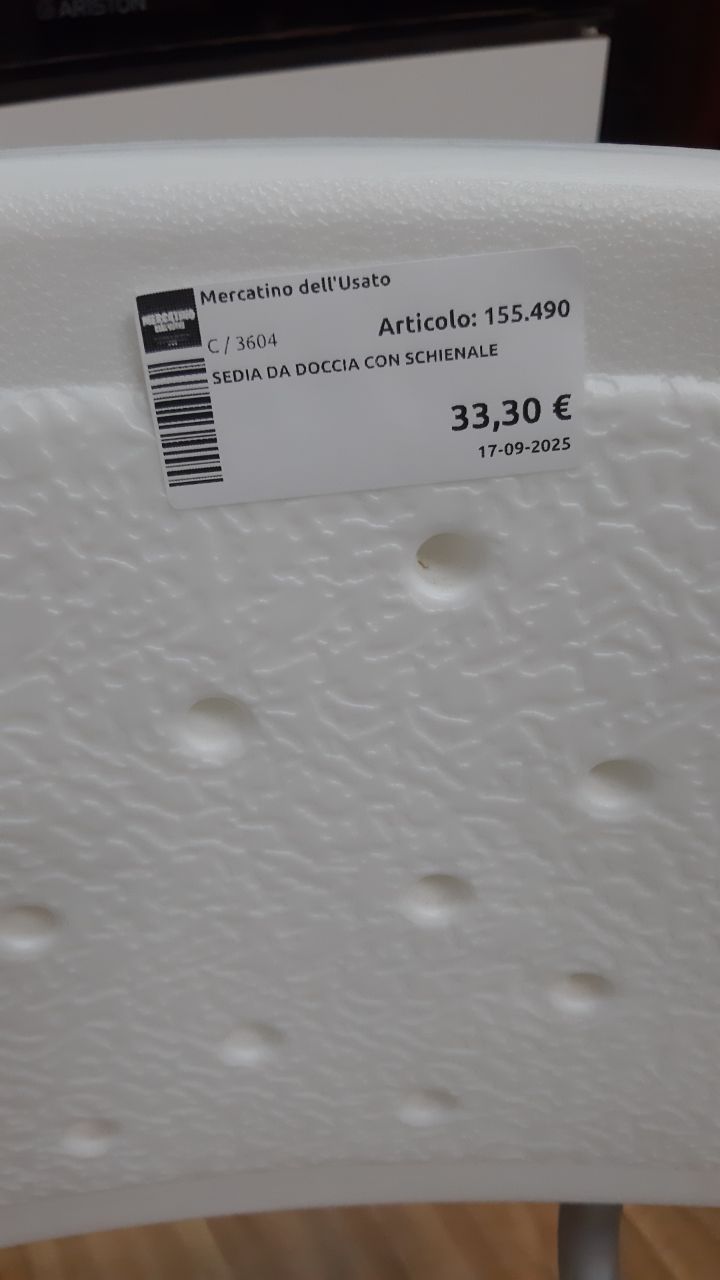 Sedia Da Doccia Con Schienale