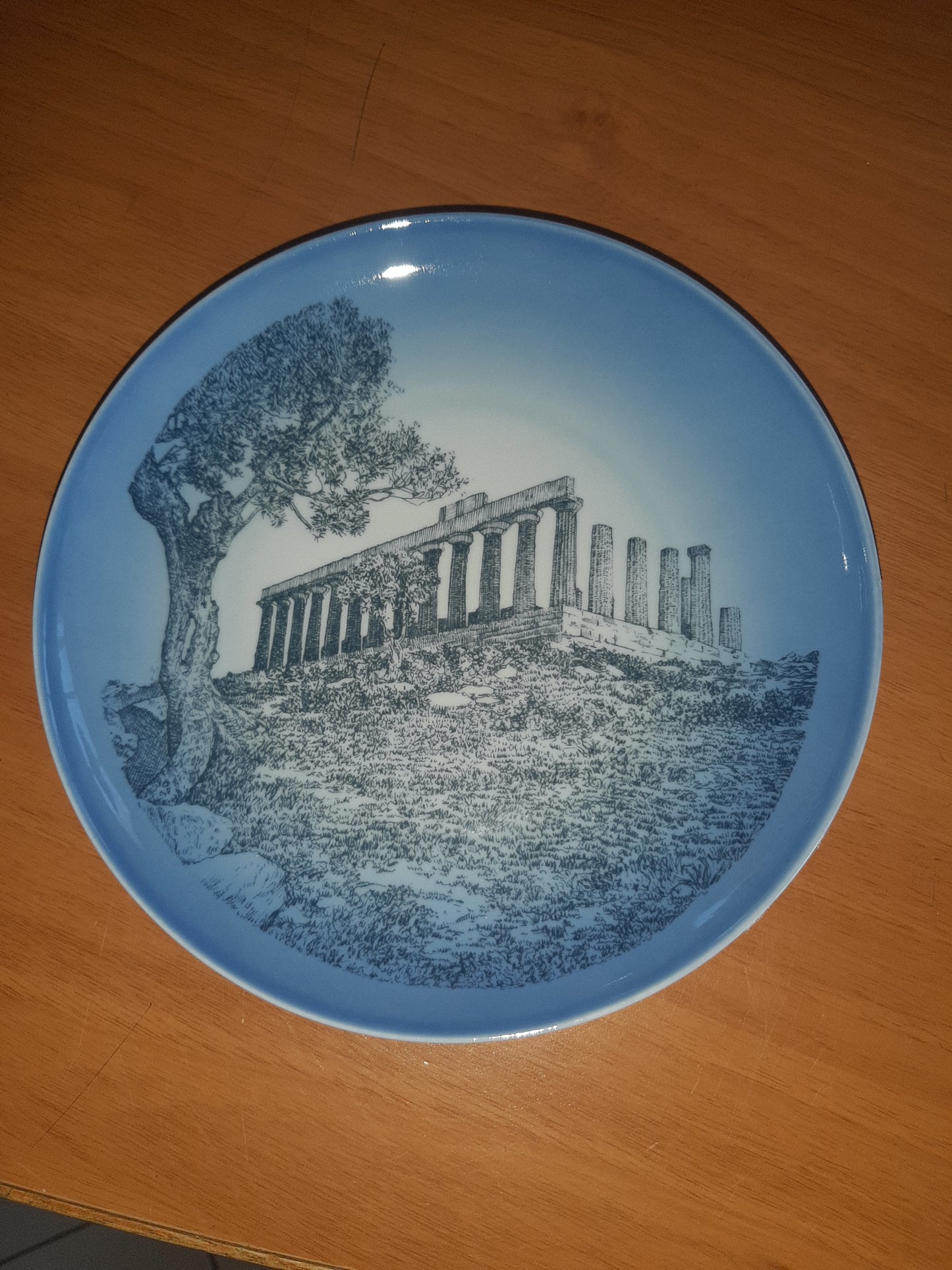 Raro Piatto Copenhagen Con Tempio Di Giunone Agrigento