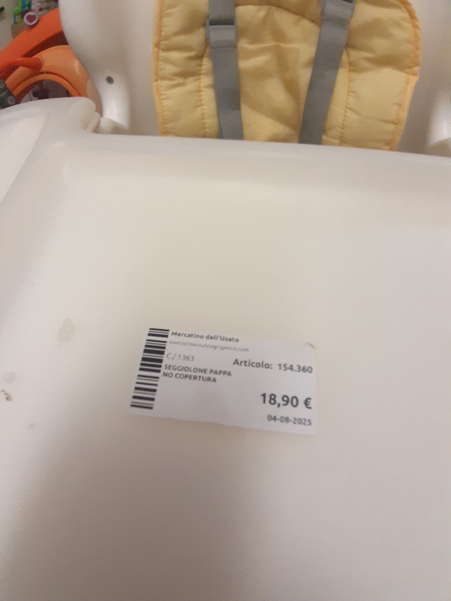 Seggiolone Pappa No Copertura