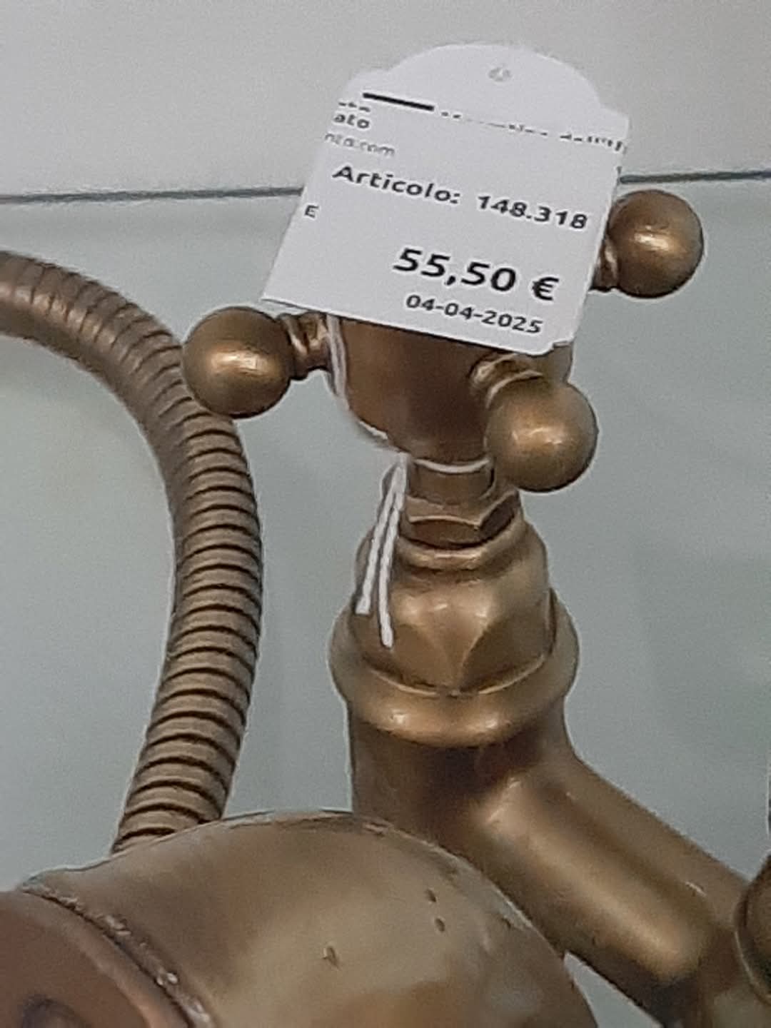 Rubinetto Da Vasca In Ottone E Ceramica