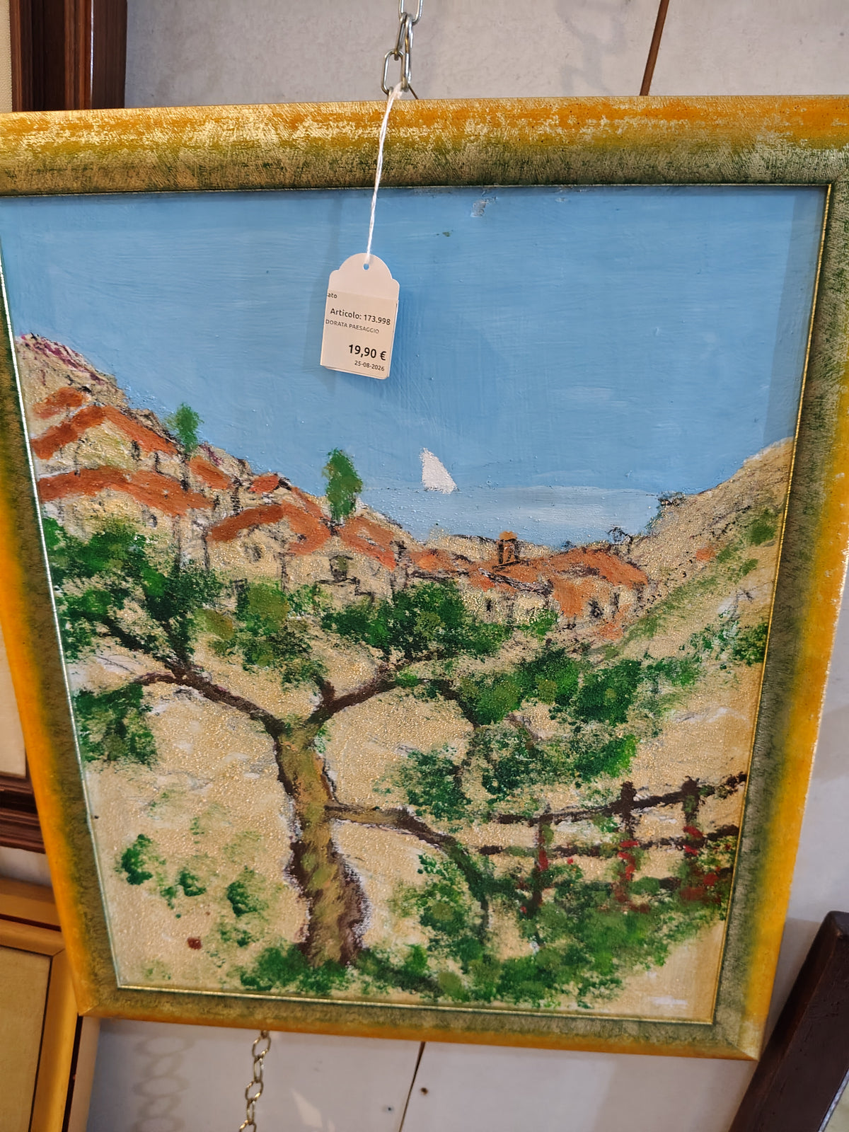Quadro Cornice Dorata Paesaggio