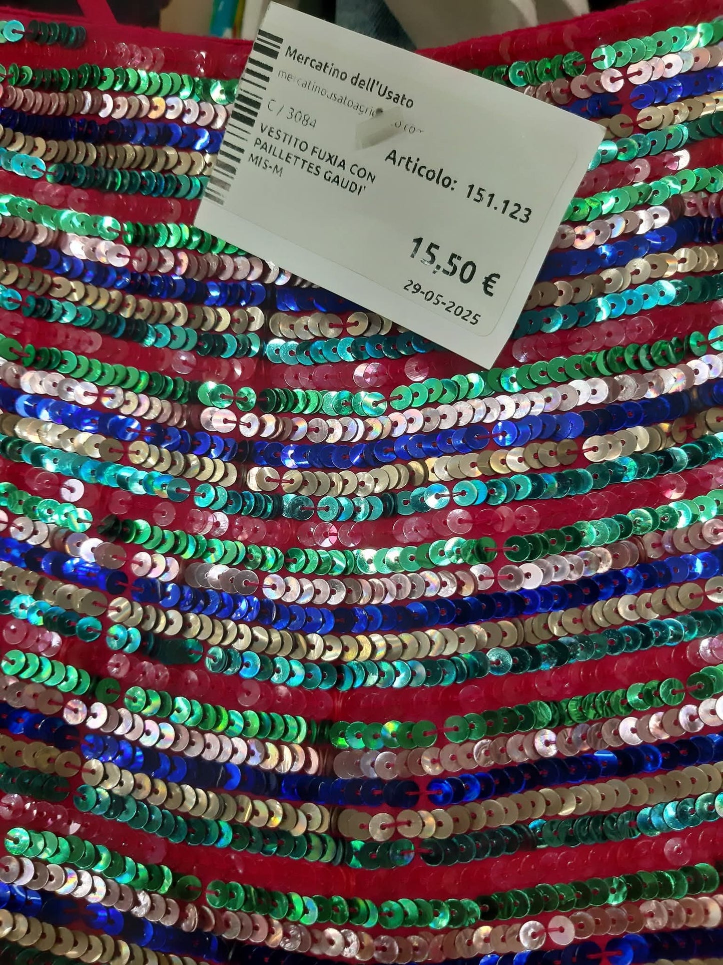 Vestito Fuxia Con Paillettes Gaudi' Mis-m