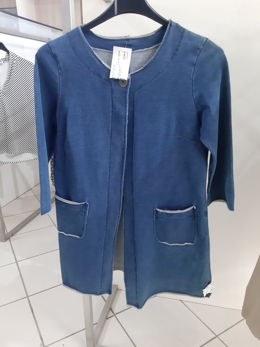 Giacca Lunga Tipo Jeans Mis S/m