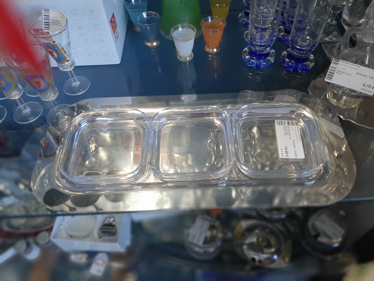 Antipastiera Tre Sezioni Con Vassoio Inox