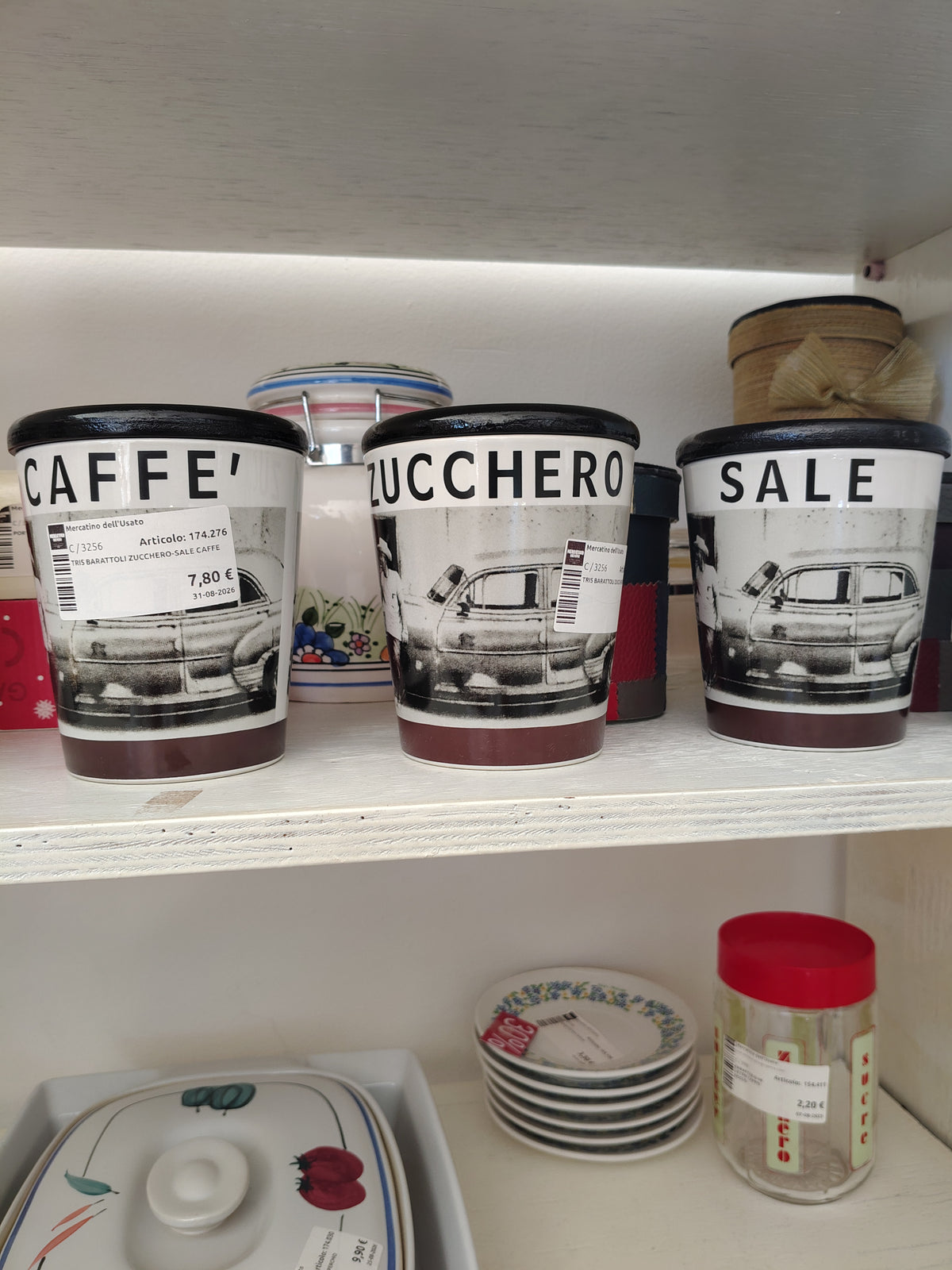 Tris Barattoli Zucchero-sale Caffe