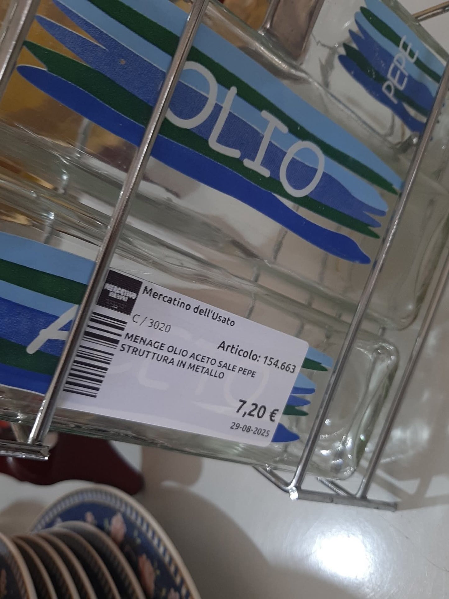 Menage Olio Aceto Sale Pepe Struttura In Metallo
