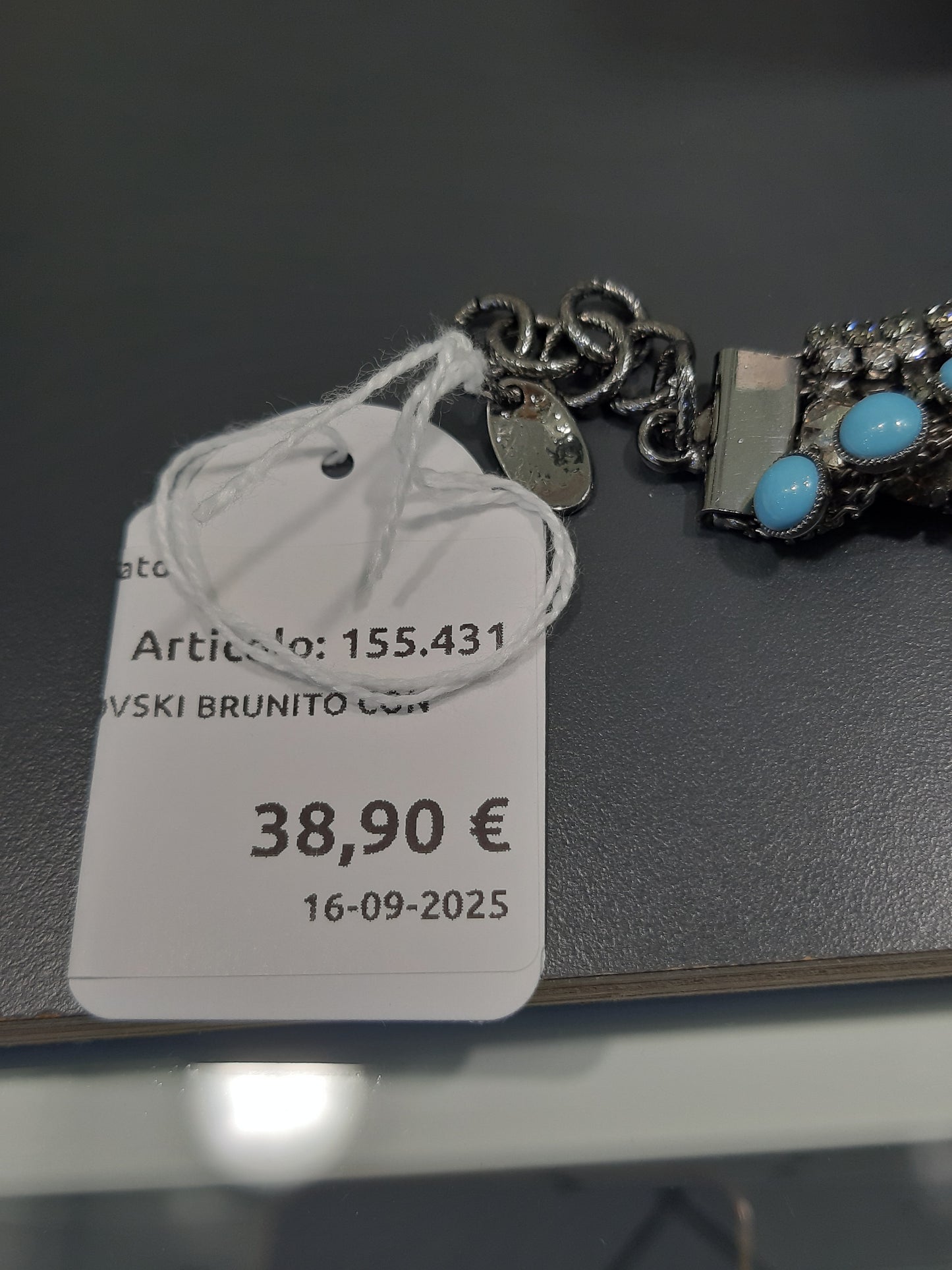 Bracciale Swarovski Brunito Con Turchesi