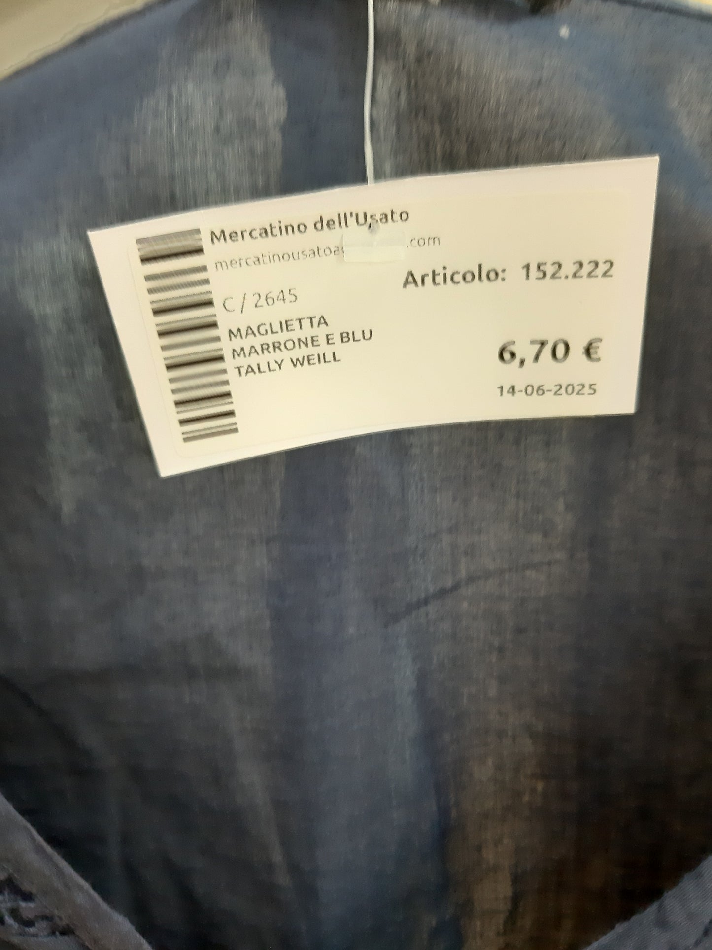 Maglietta Marrone E Blu Tally Weill