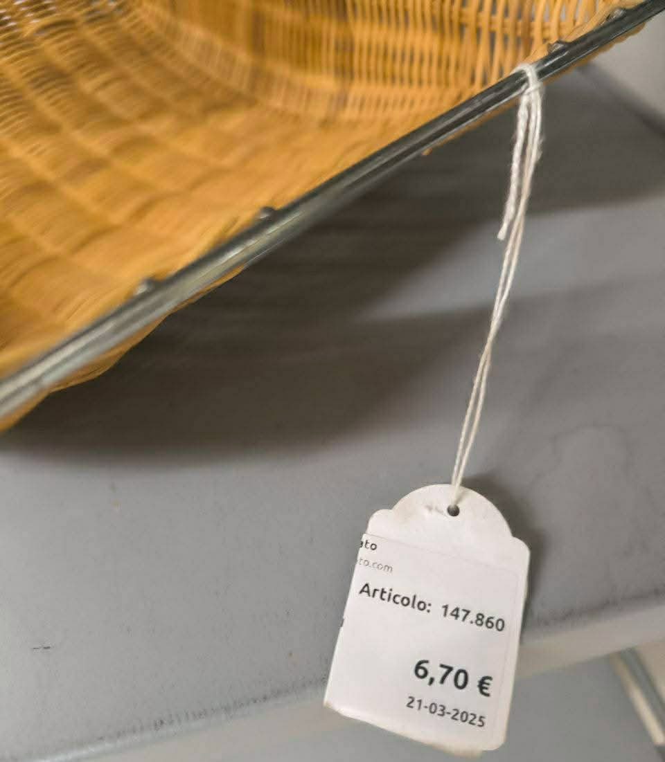 Cestino Porta Frutta In Rattan