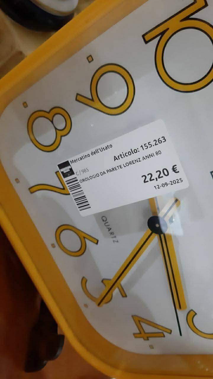 Orologio Da Parete Lorenz Anni 80