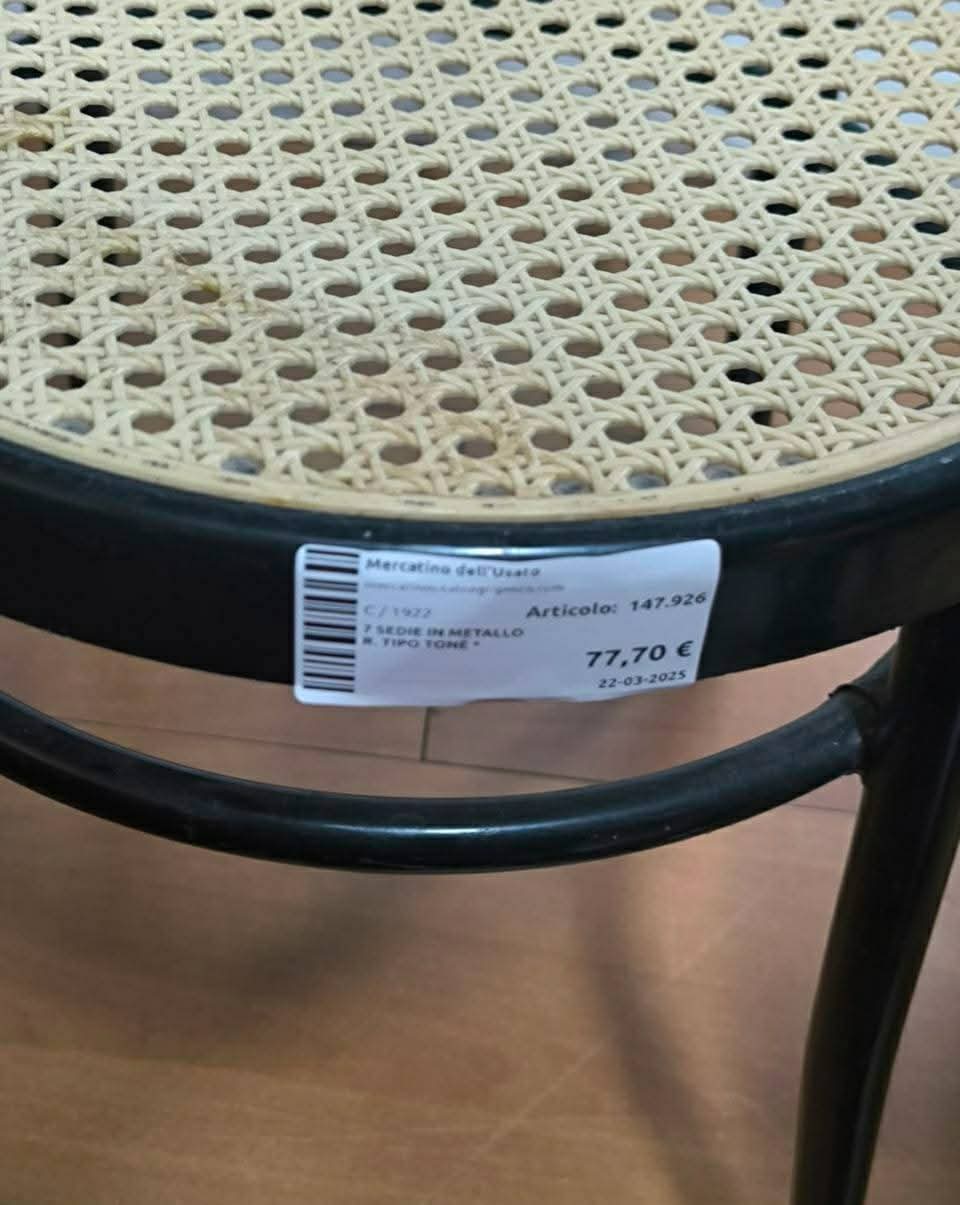 7 Sedie In Metallo R. Tipo Tonè *