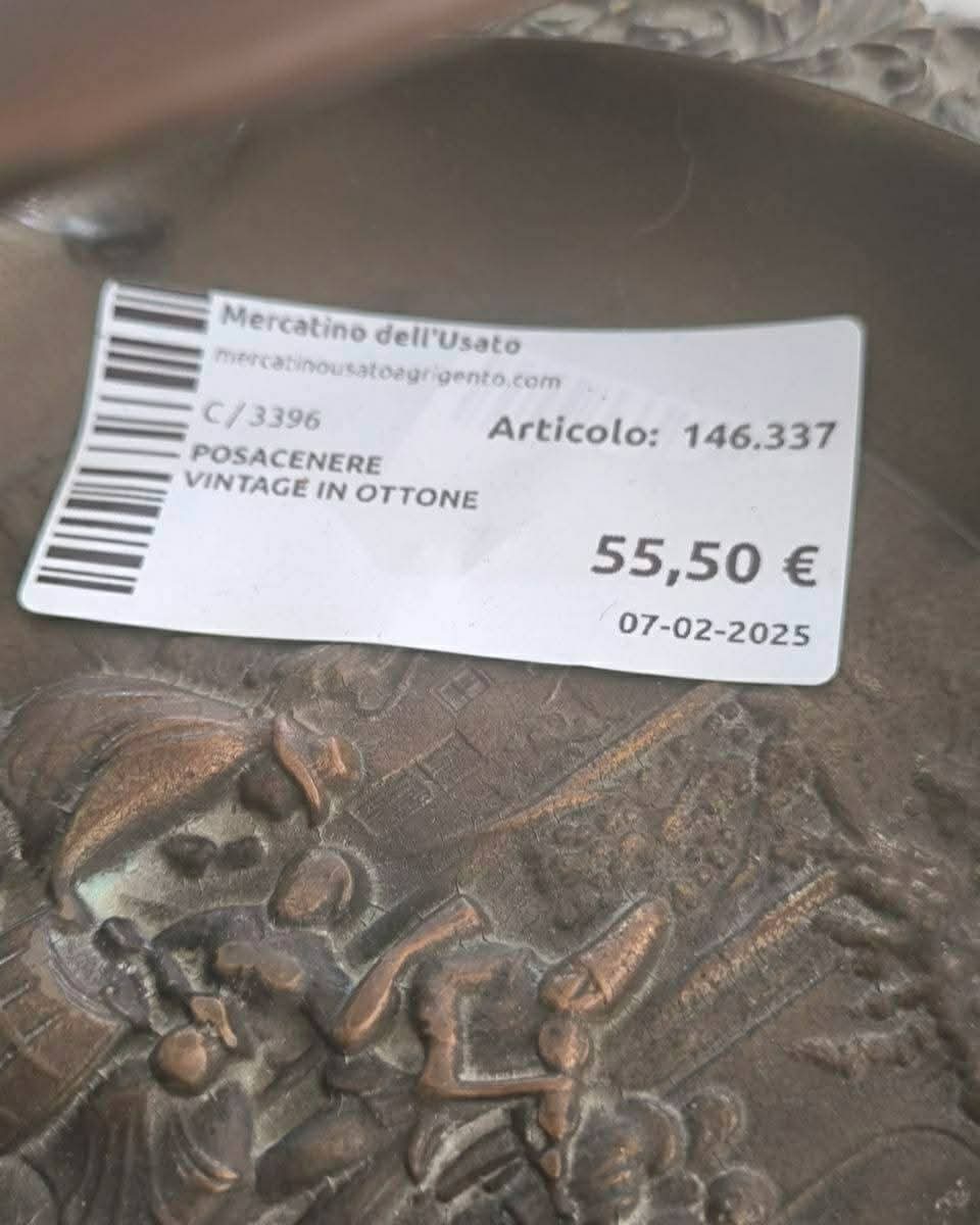 Posacenere Vintage In Ottone