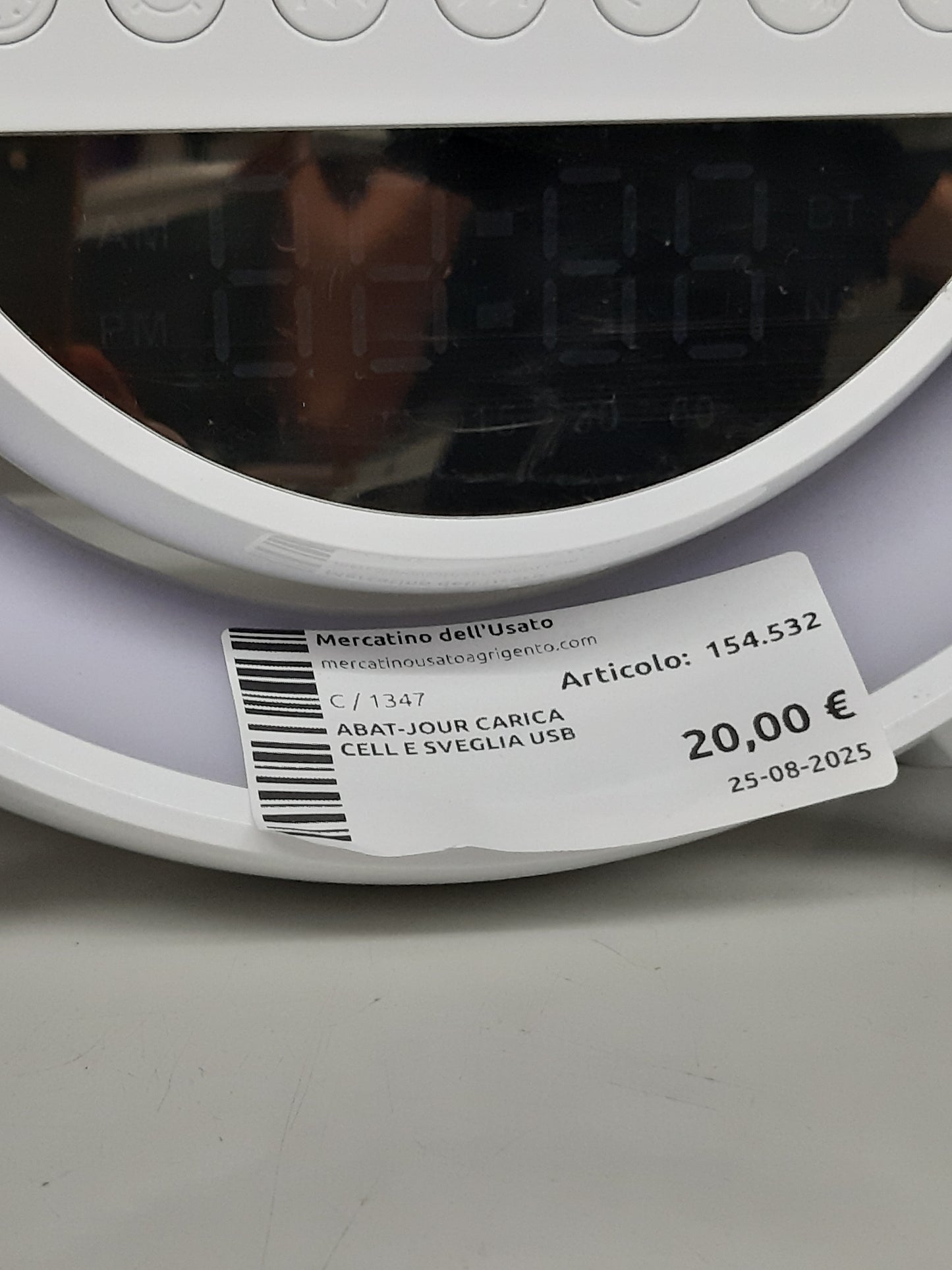 Abat-jour Carica Cell E Sveglia Usb
