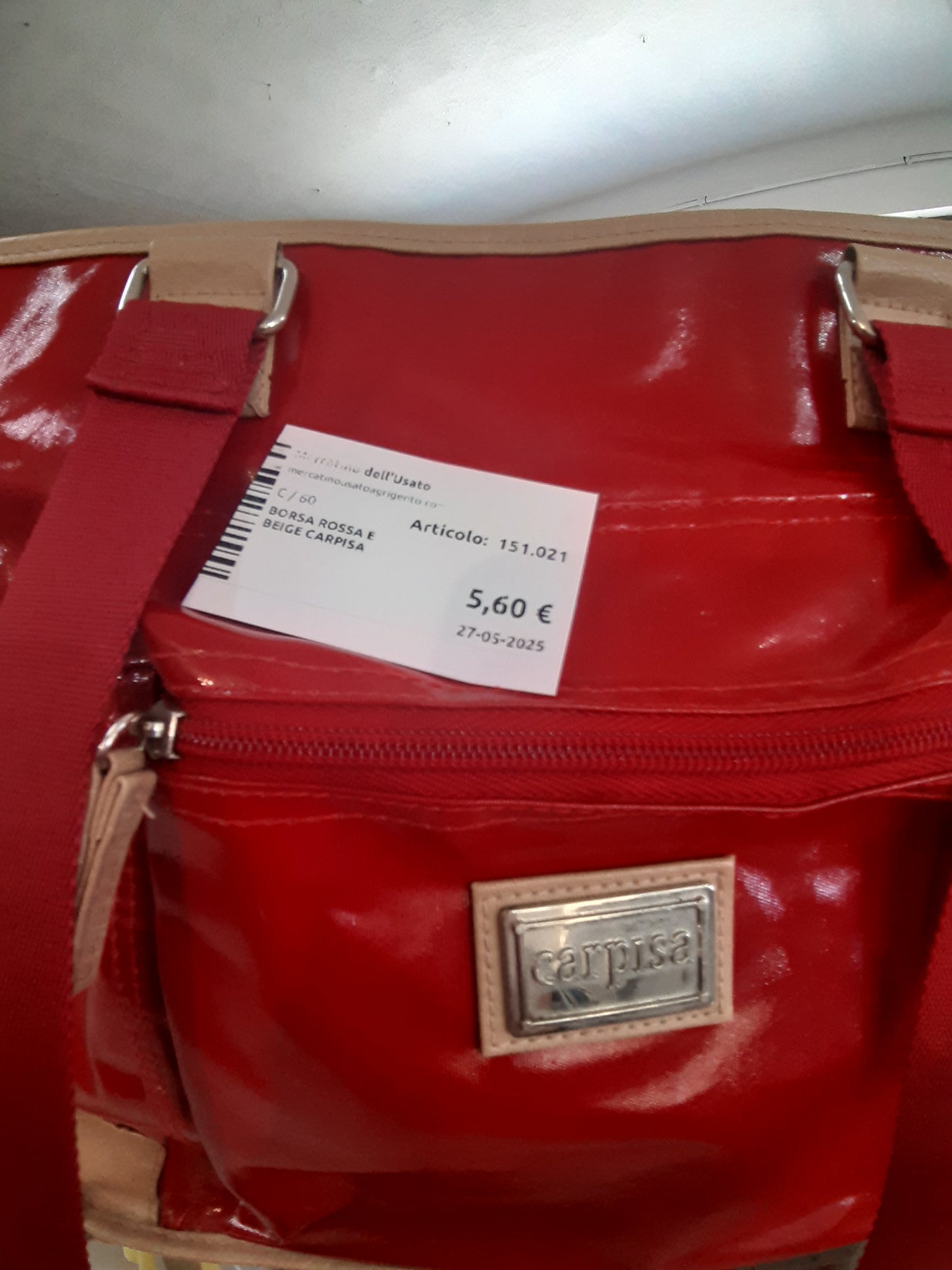 Borsa Rossa E Beige Carpisa