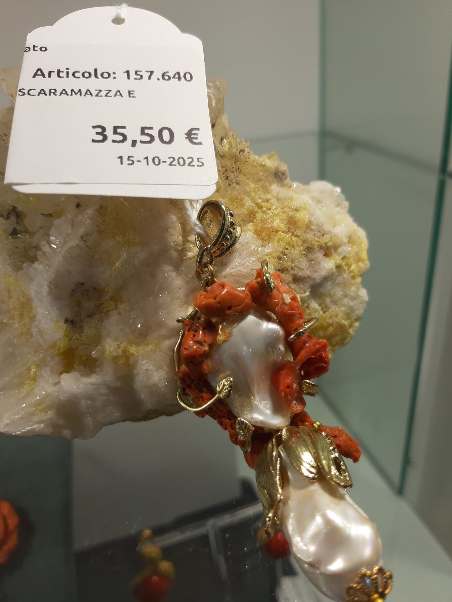 Ciondolo Perla Scaramazza E Corallo