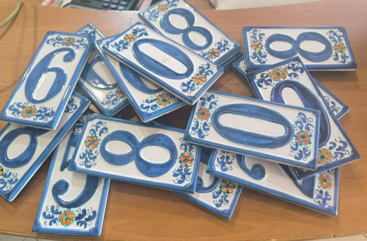 Numero Civico In Ceramica Decorata