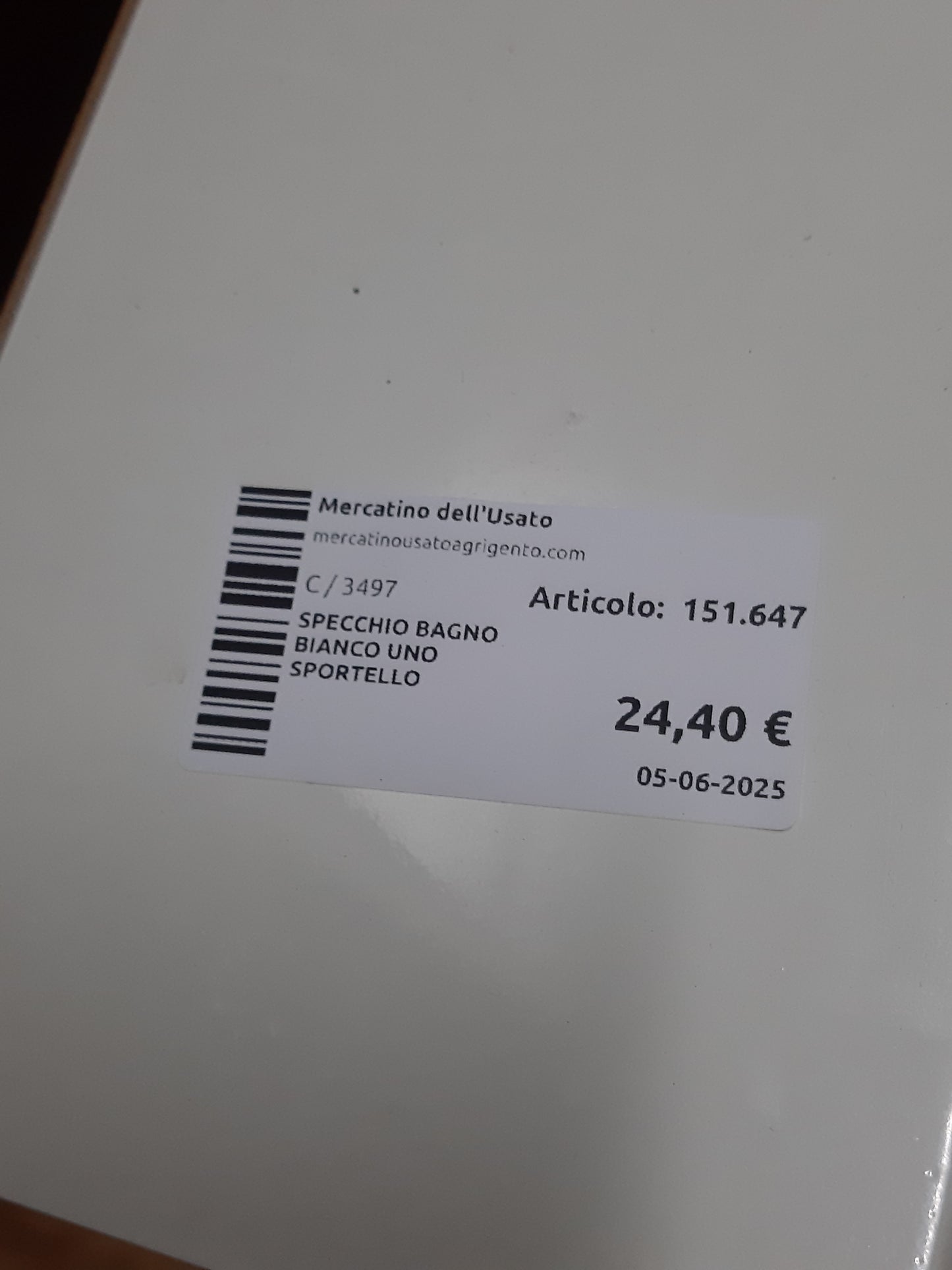 Specchio Bagno Bianco Uno Sportello
