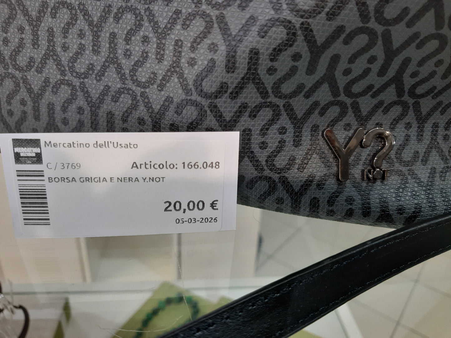 Borsa Grigia E Nera Y.not