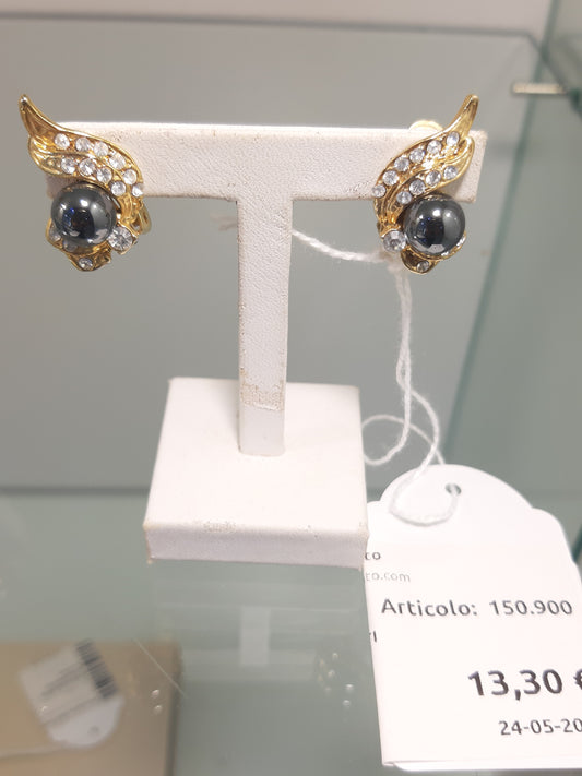 Orecchini Dorati Con Ematite