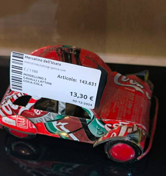 Modellino 2 Cavalli Lattine Coca-cola