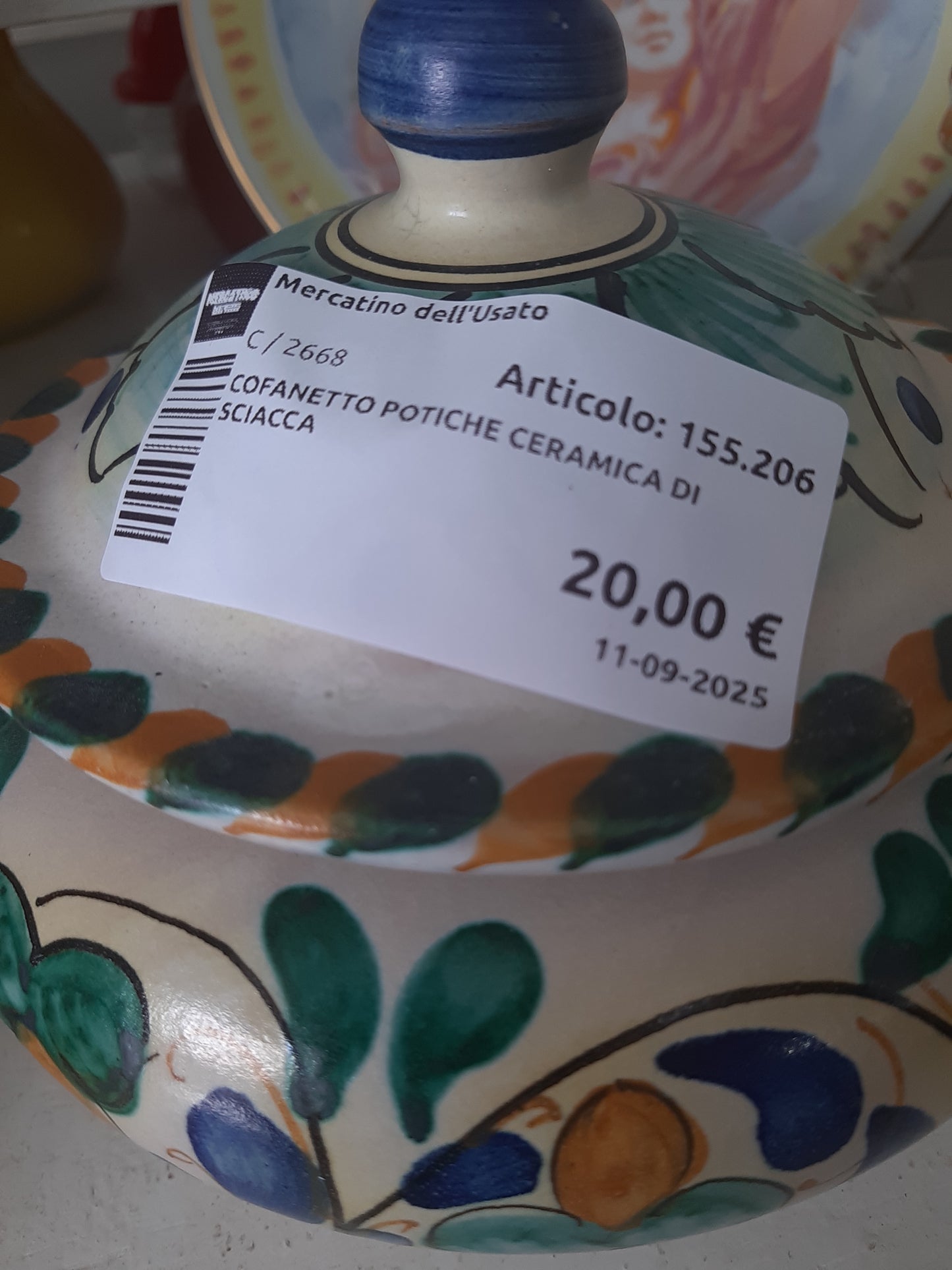 Cofanetto Potiche Ceramica Di Sciacca