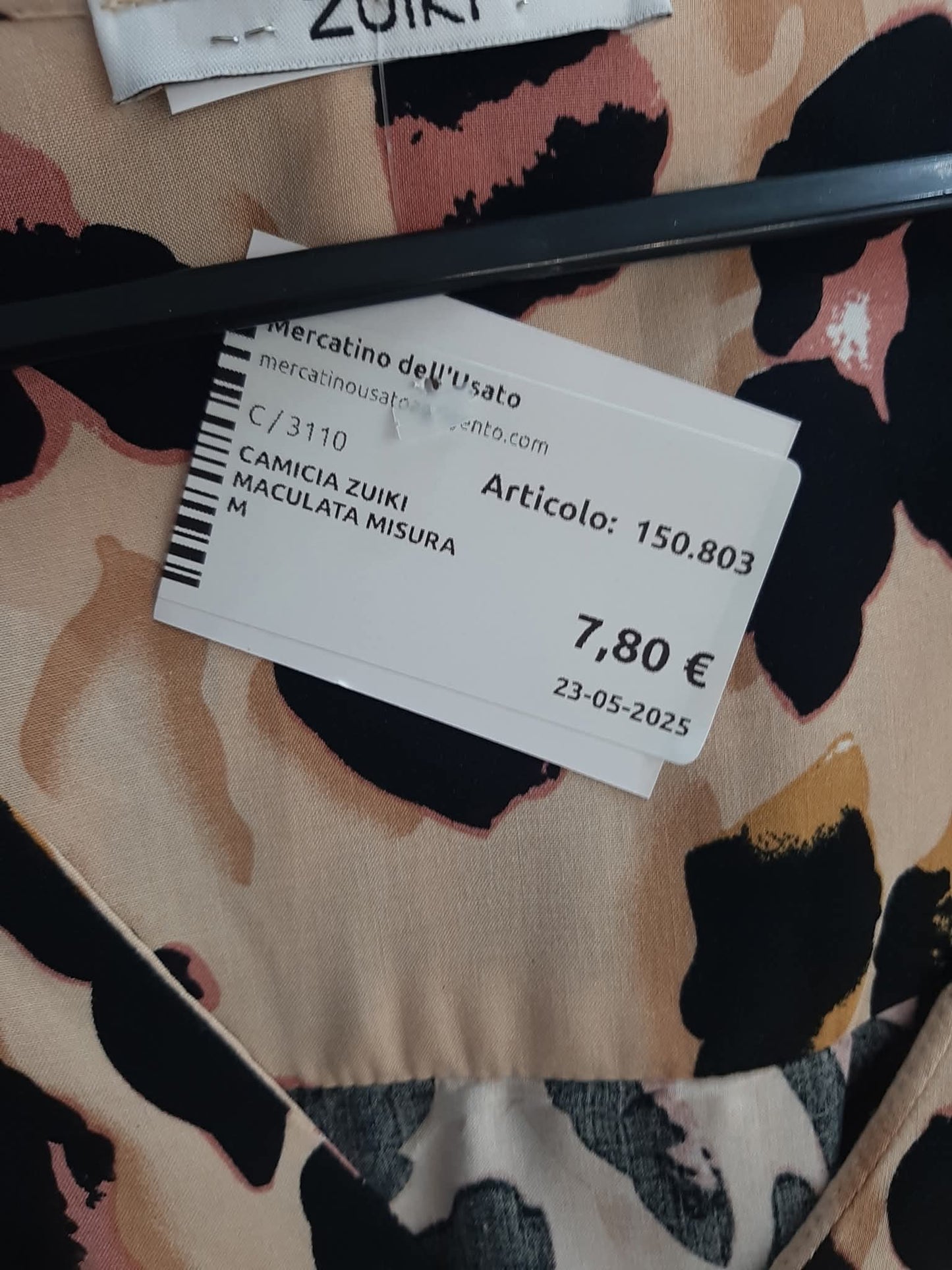 Camicia Zuiki Maculata Misura M