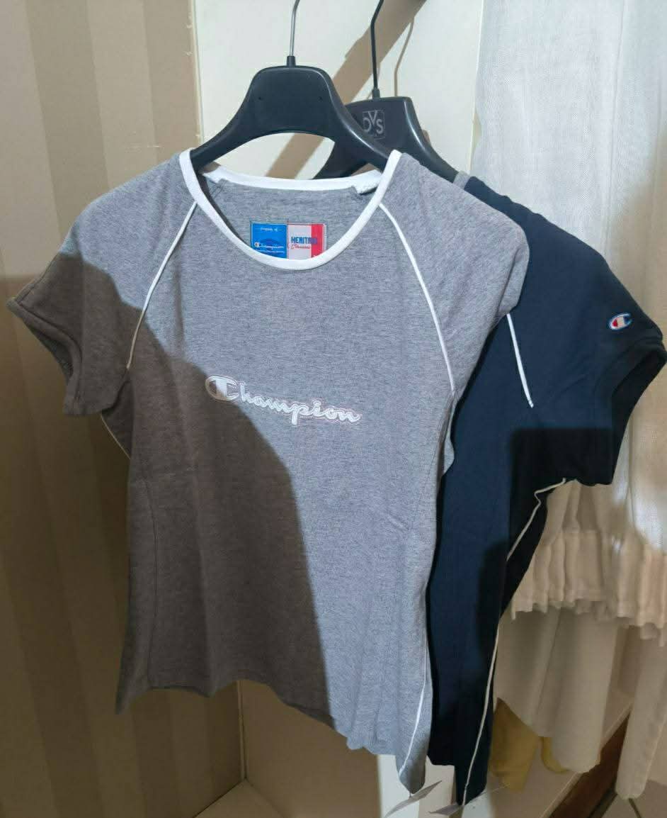 Maglietta Champion Grigio/blu' Mis. M