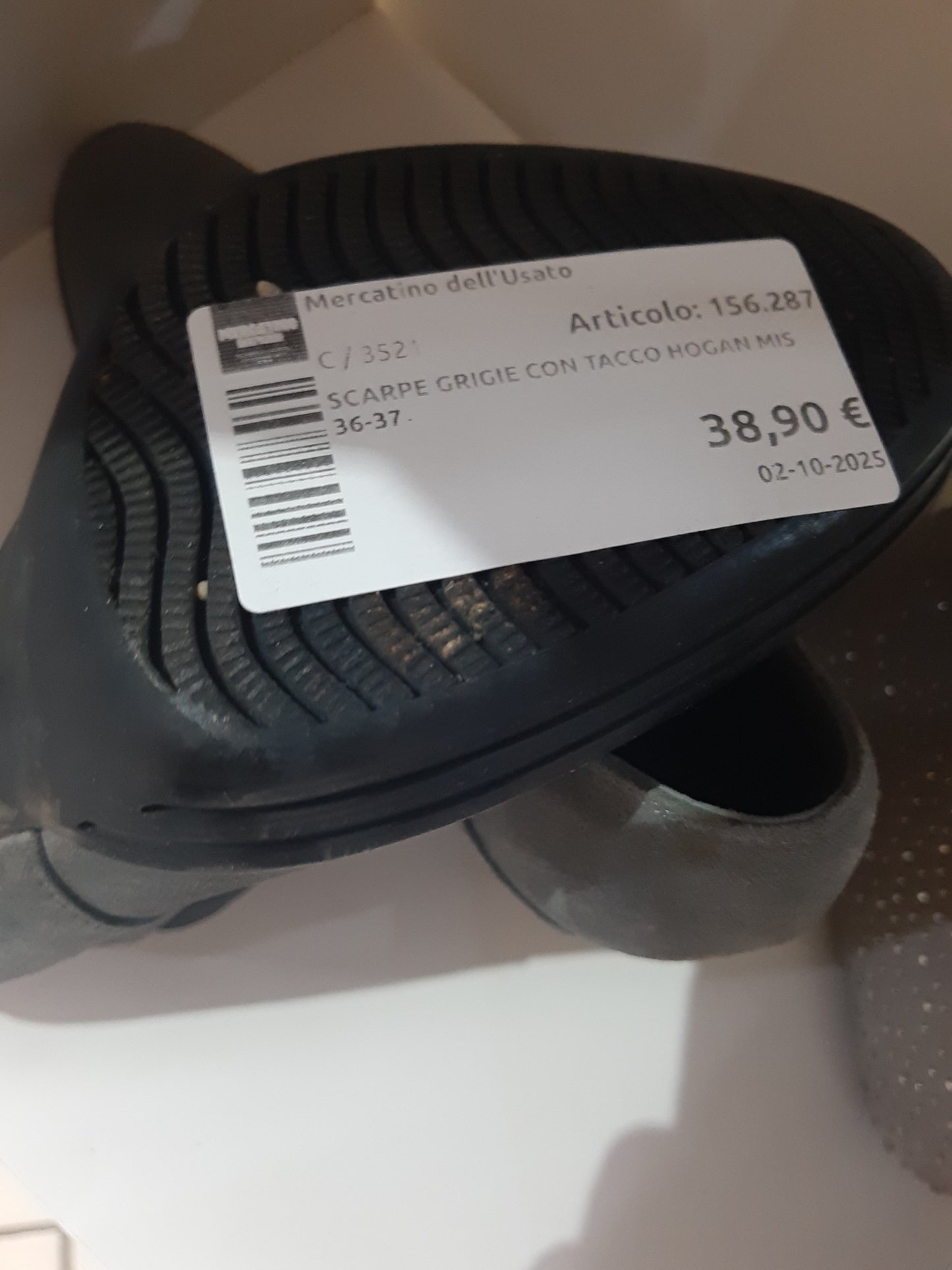 Scarpe Grigie Con Tacco Hogan Mis 36-37