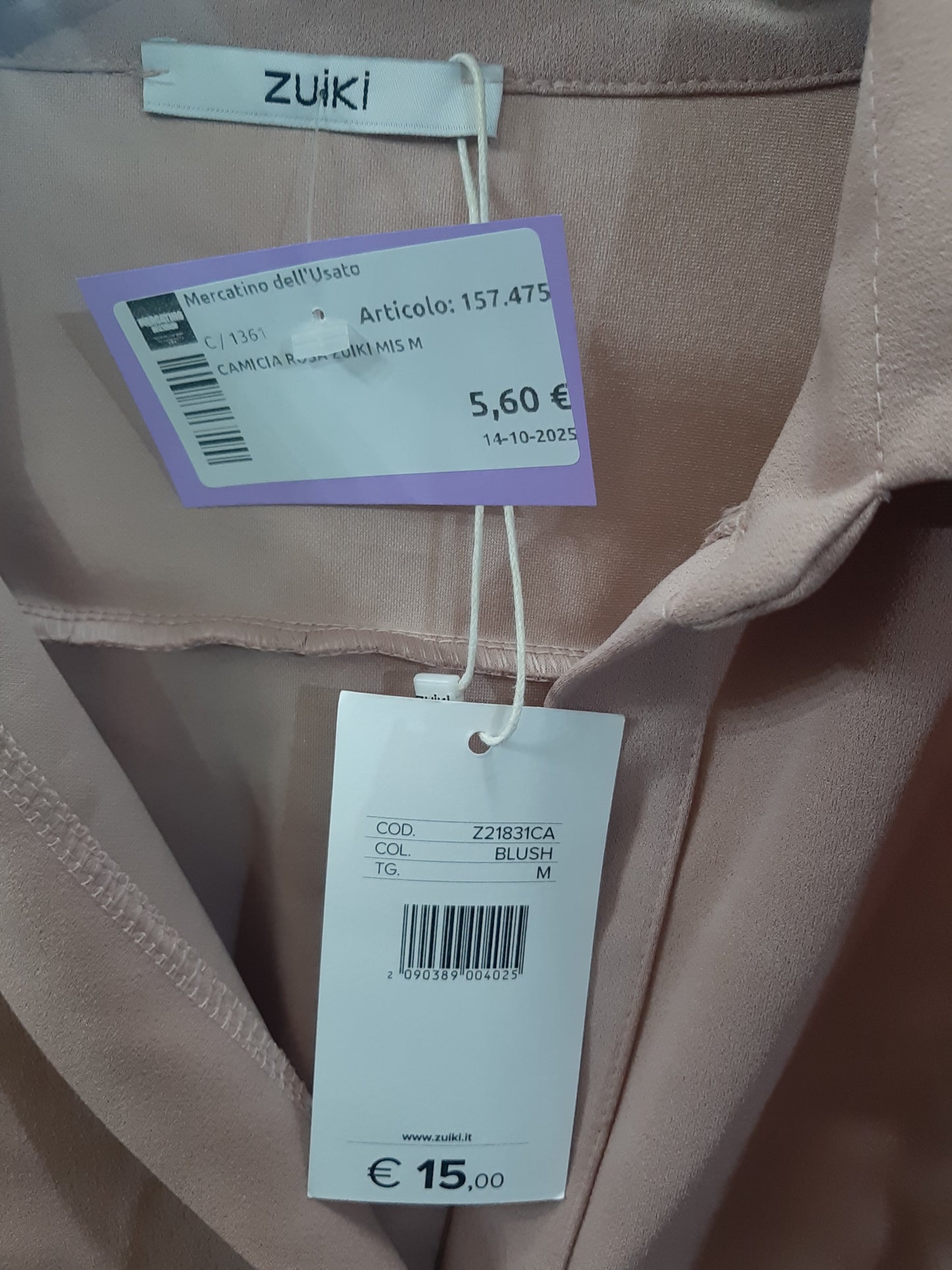 Camicia Rosa Zuiki Mis M