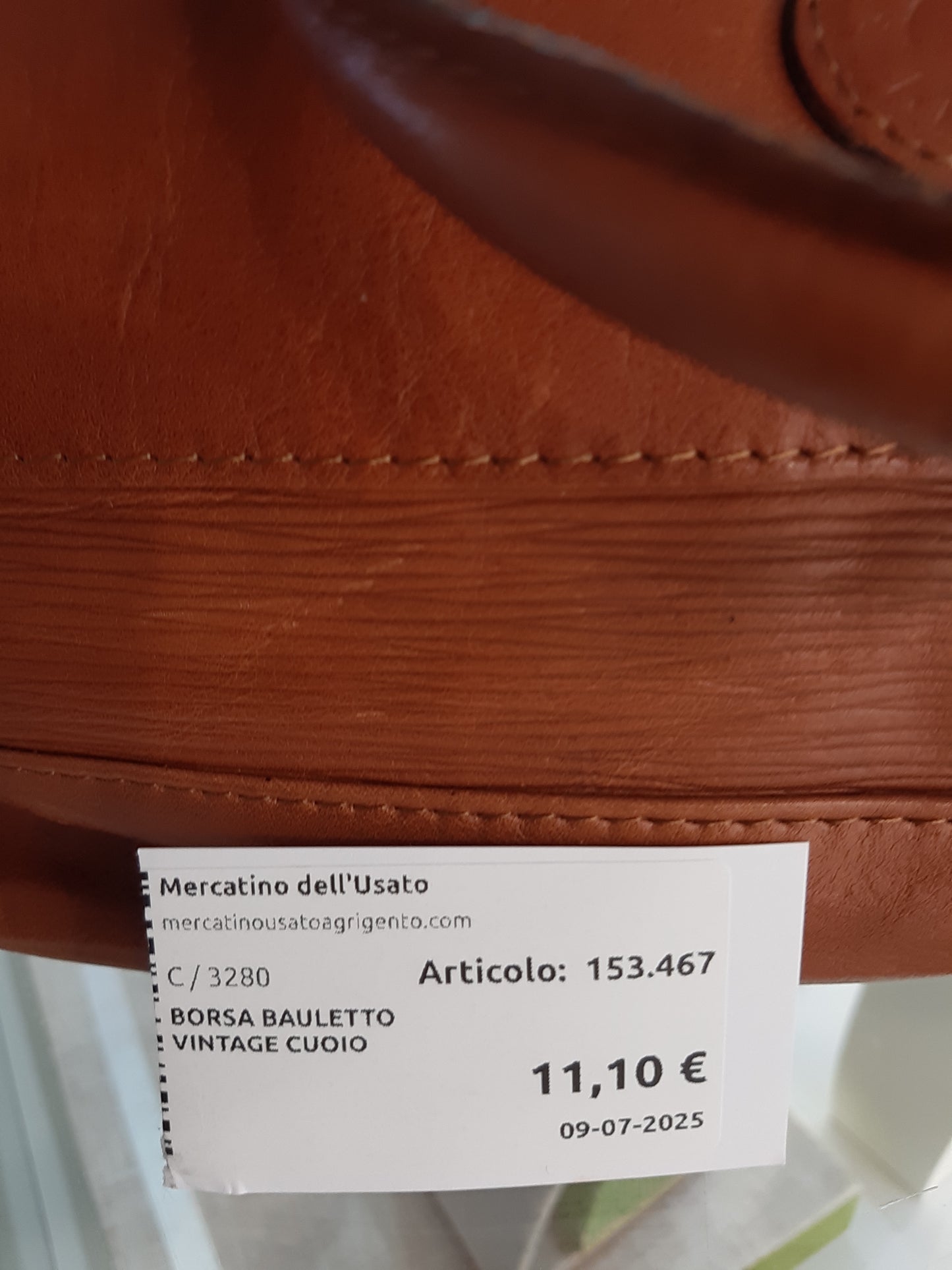 Borsa Bauletto Vintage Cuoio