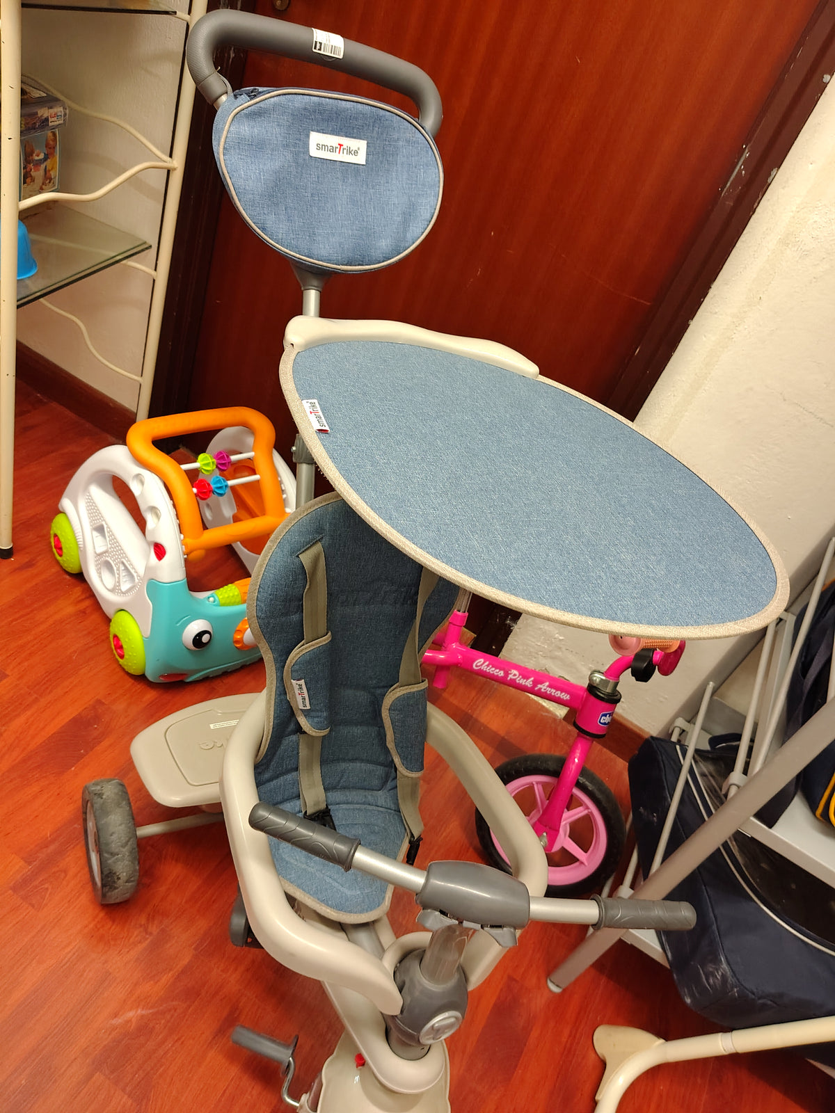 Triciclo Evolutivo Smarttrike 4 In Uno Blu E Grigio