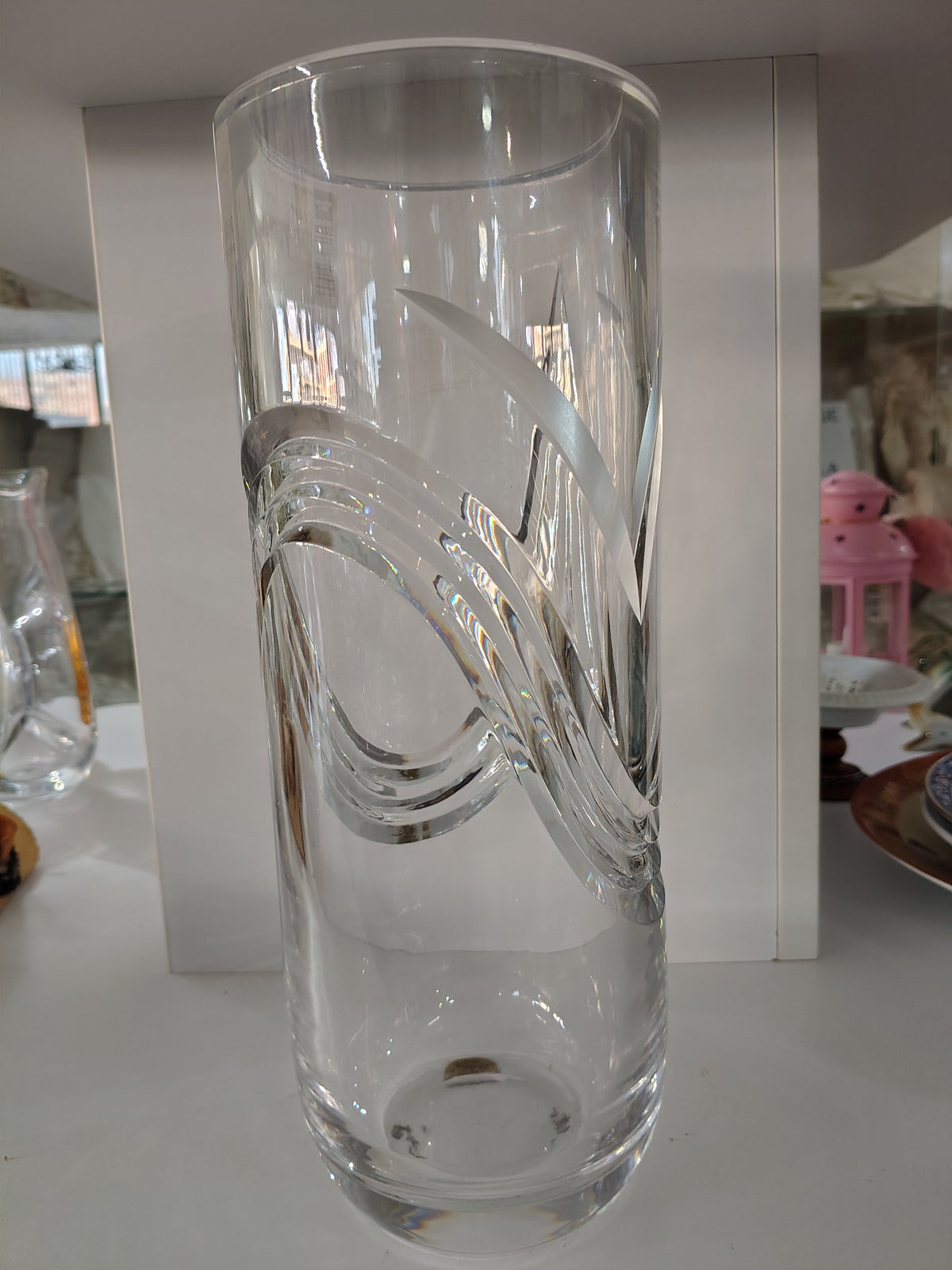 Vaso In Cristallo Cilindrico