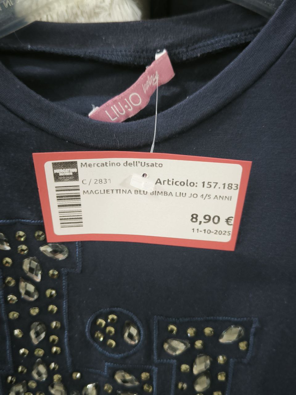 Magliettina Blu Bimba Liu Jo 4/5 Anni